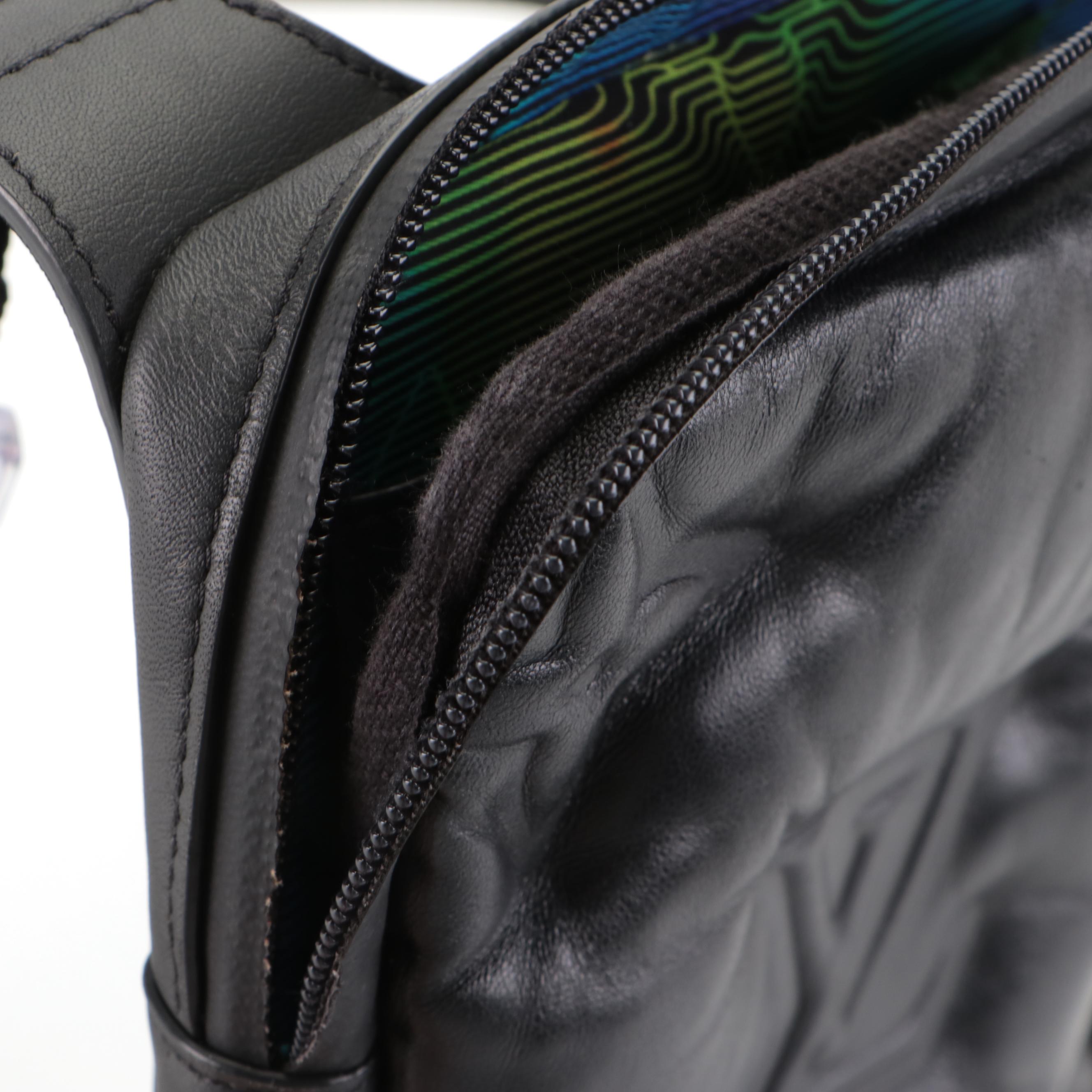 Louis Vuitton '2054' Asymmetrical Sling Bag in Monogram Embossed Puffer Lambskin