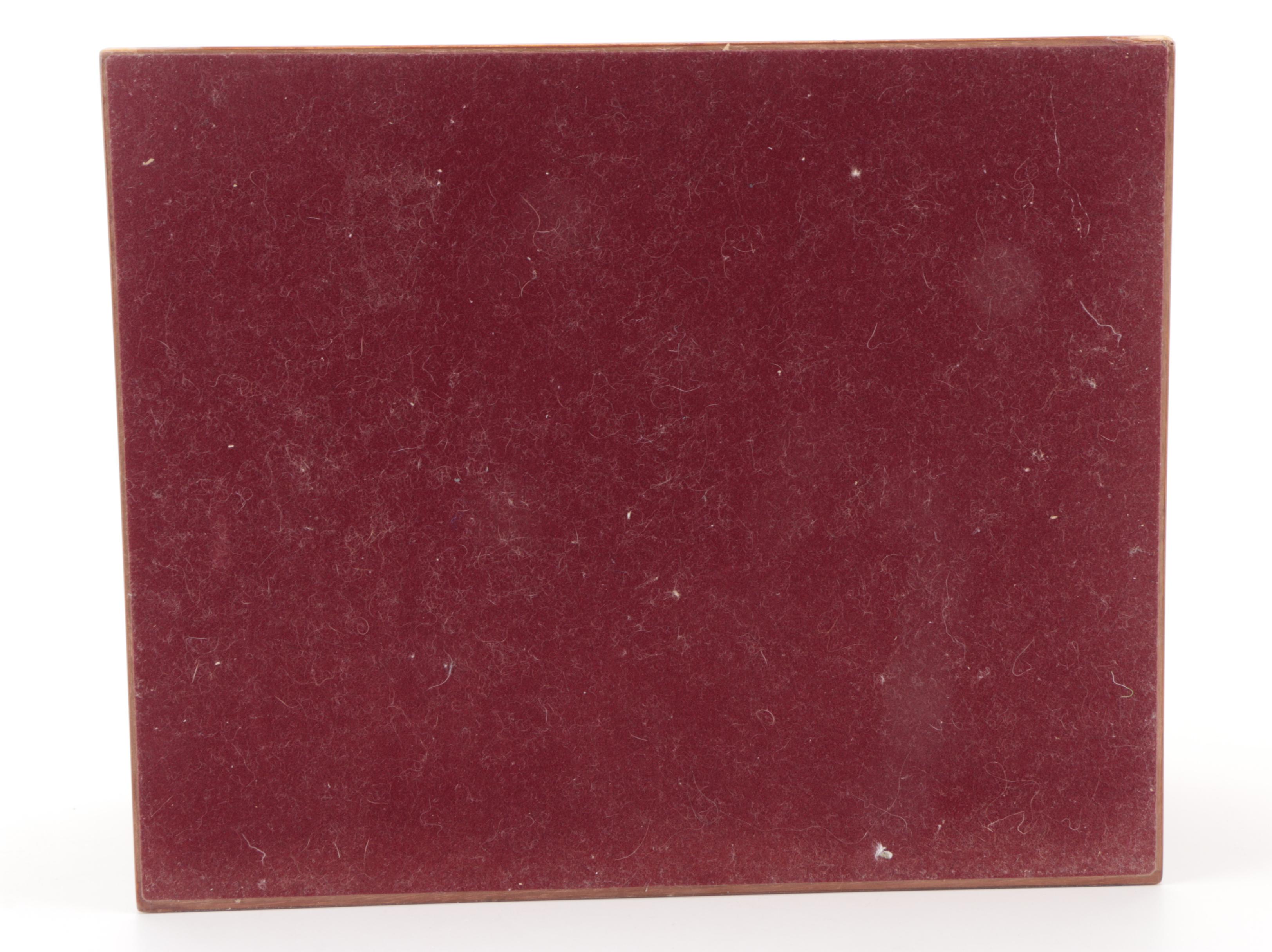 Elie Bleu of Paris High Gloss Burl Wood Veneer Jewelry Box