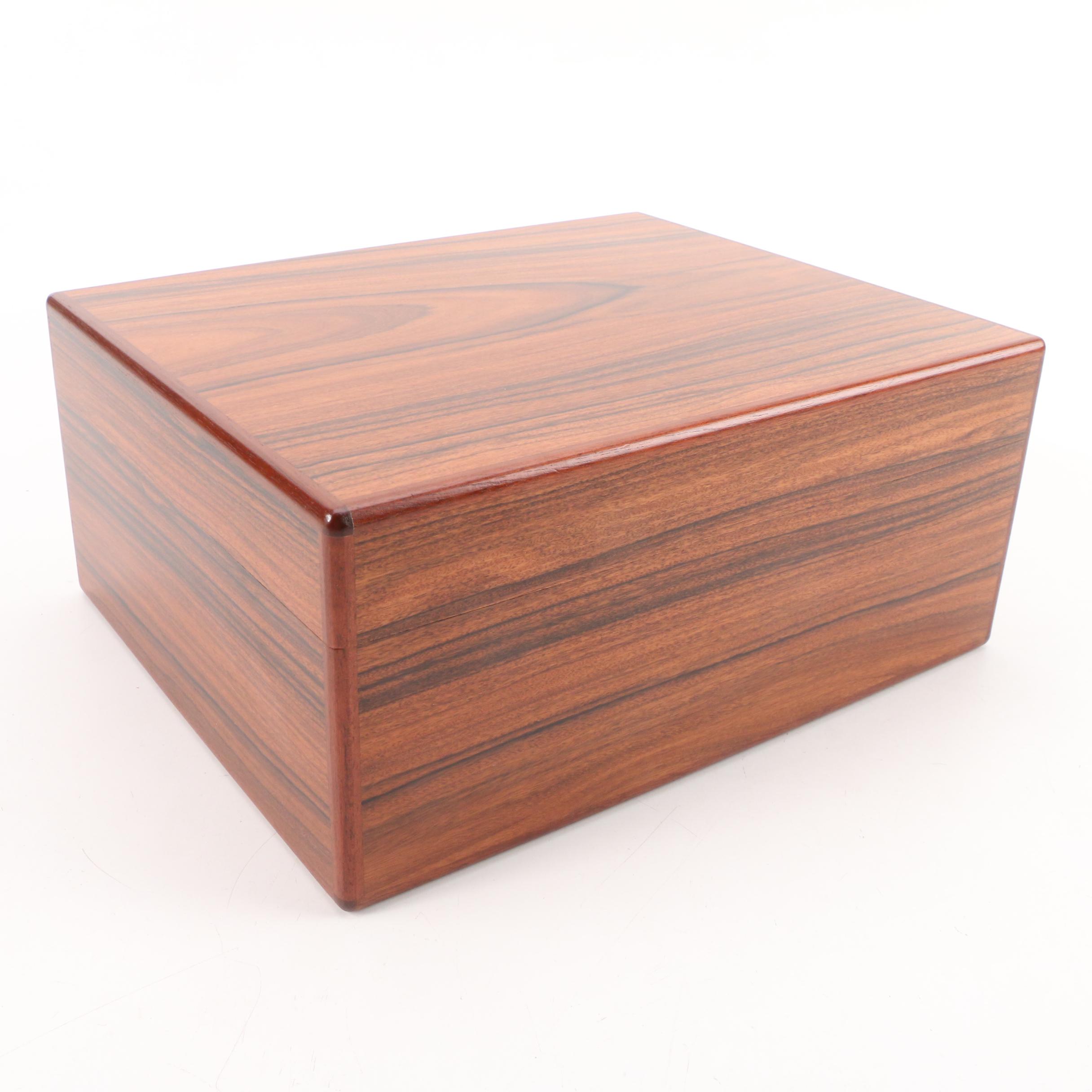 Elie Bleu for Arnold's Tobacco Cedar Lined Wooden Cigar Humidor