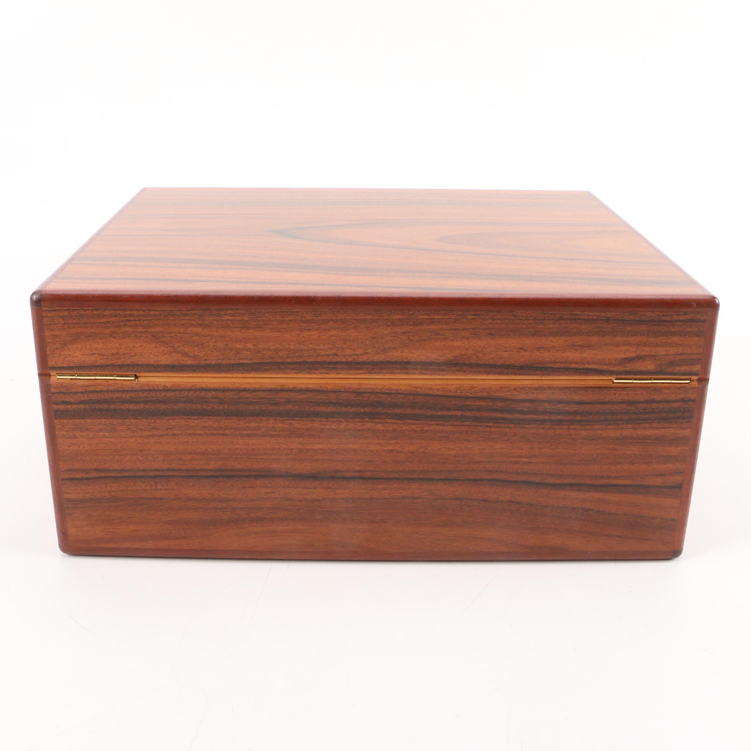 Elie Bleu for Arnold's Tobacco Cedar Lined Wooden Cigar Humidor