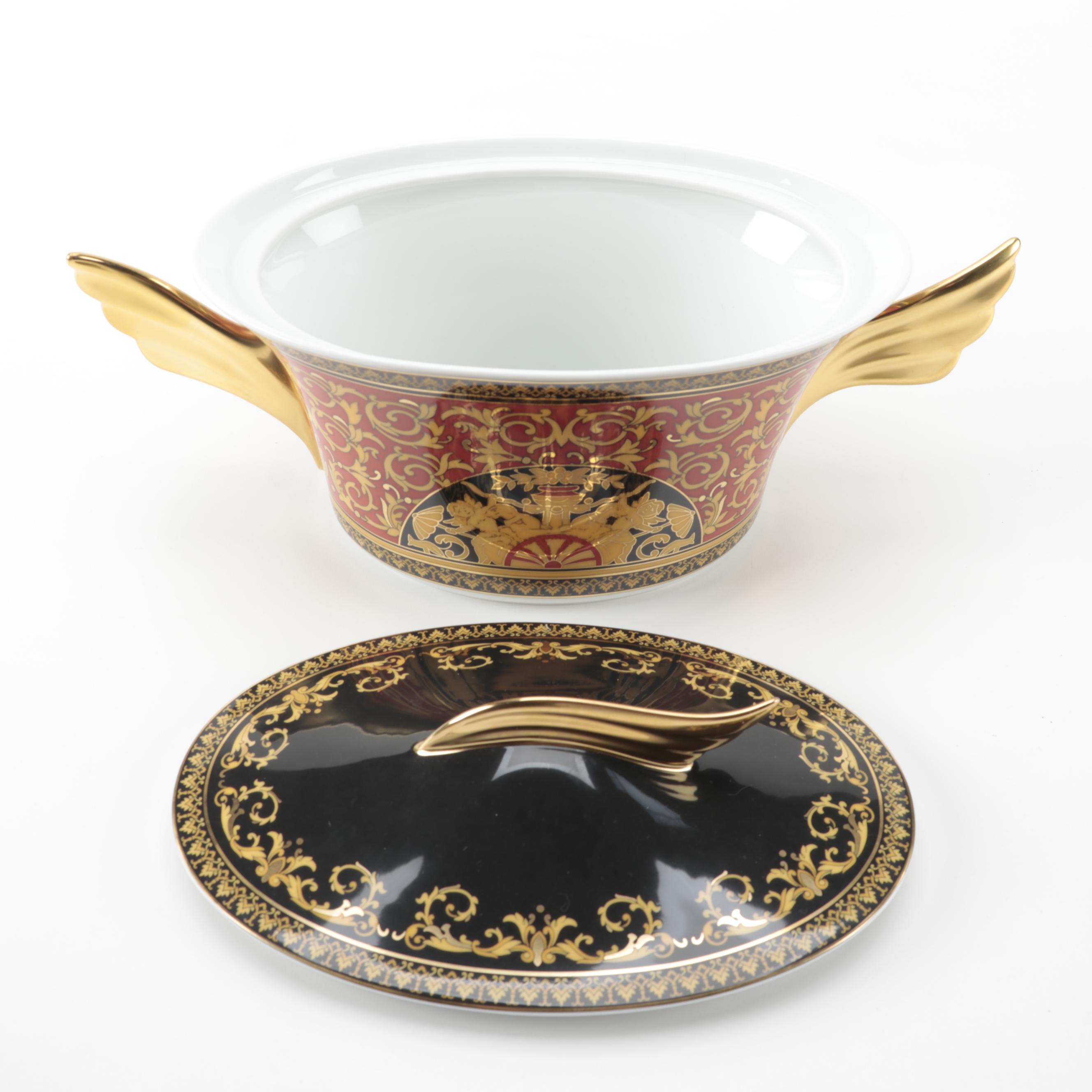 Rosenthal for Versace "Medusa Red" Porcelain Vegetable Dish