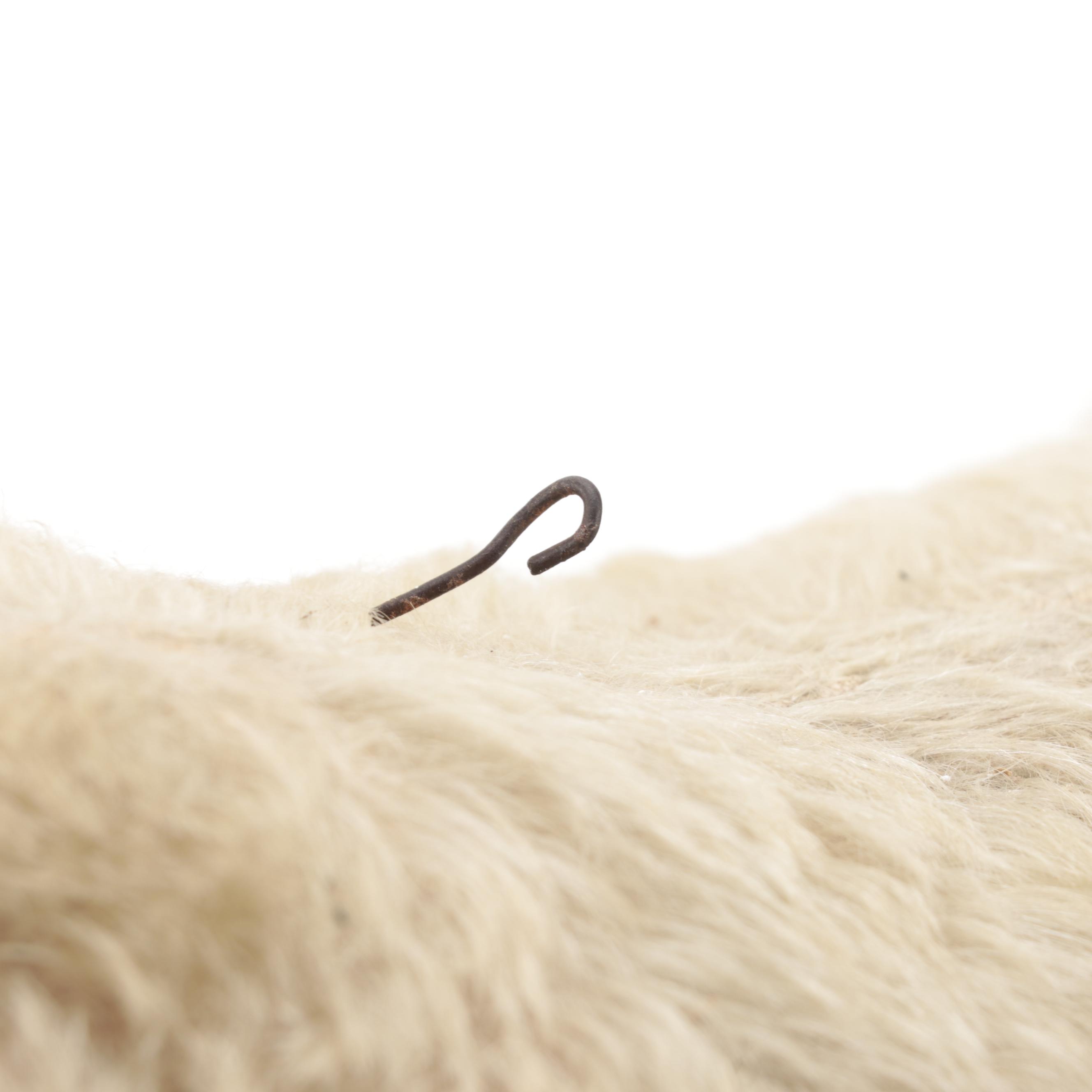 Steiff Beige, Mohair Teddy Bear Ride on Toy with Swiveling Front Wheels, Vintage