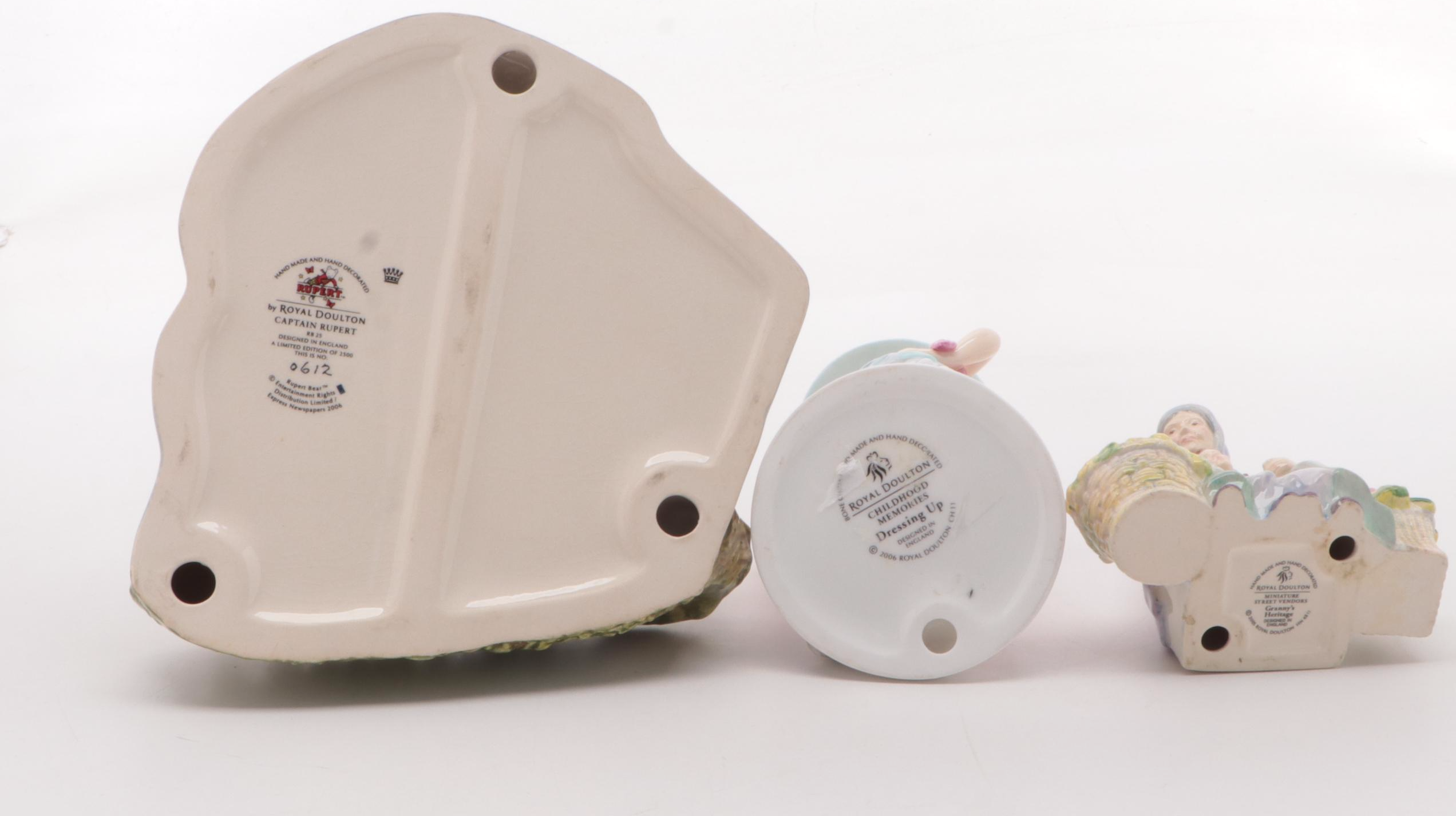 Royal Doulton "Captain Rupert" and Other Ceramic Figurines