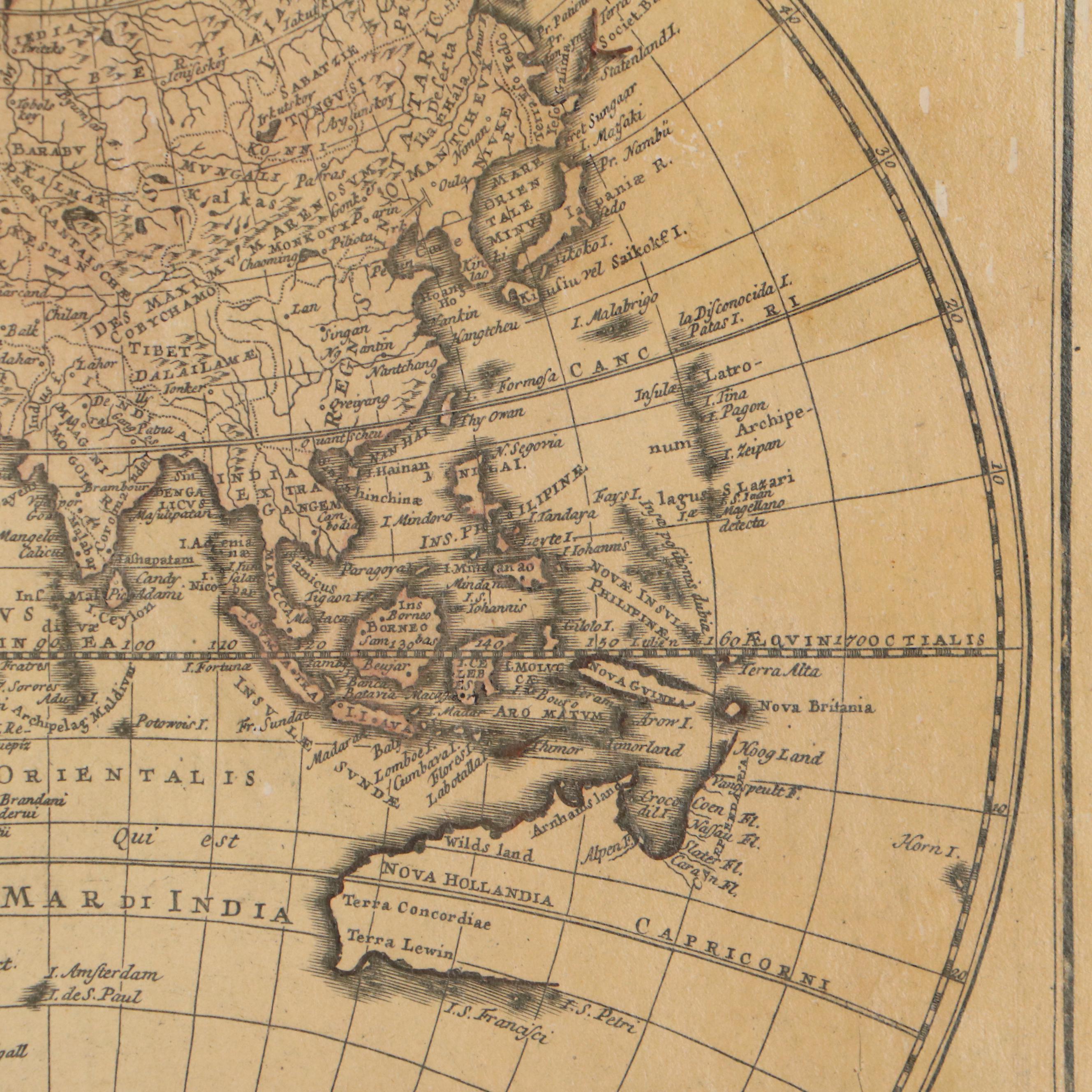 Homann Heirs Hand-Colored Map "Planiglobii Terrestris Mappa Universalis"