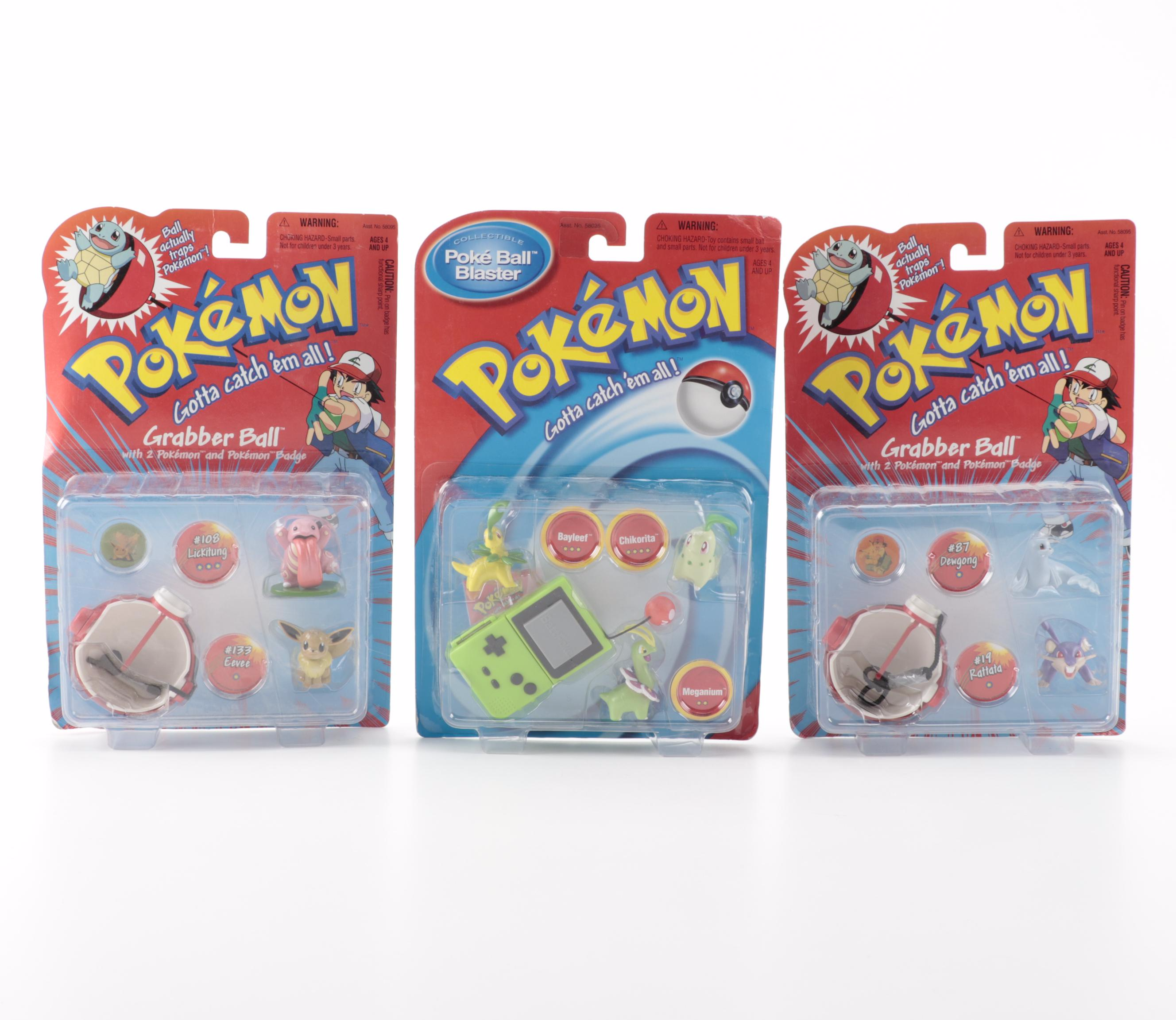 Poké Ball Blaster, Grabber Ball and Other Unopened Pokémon Figures and Toys