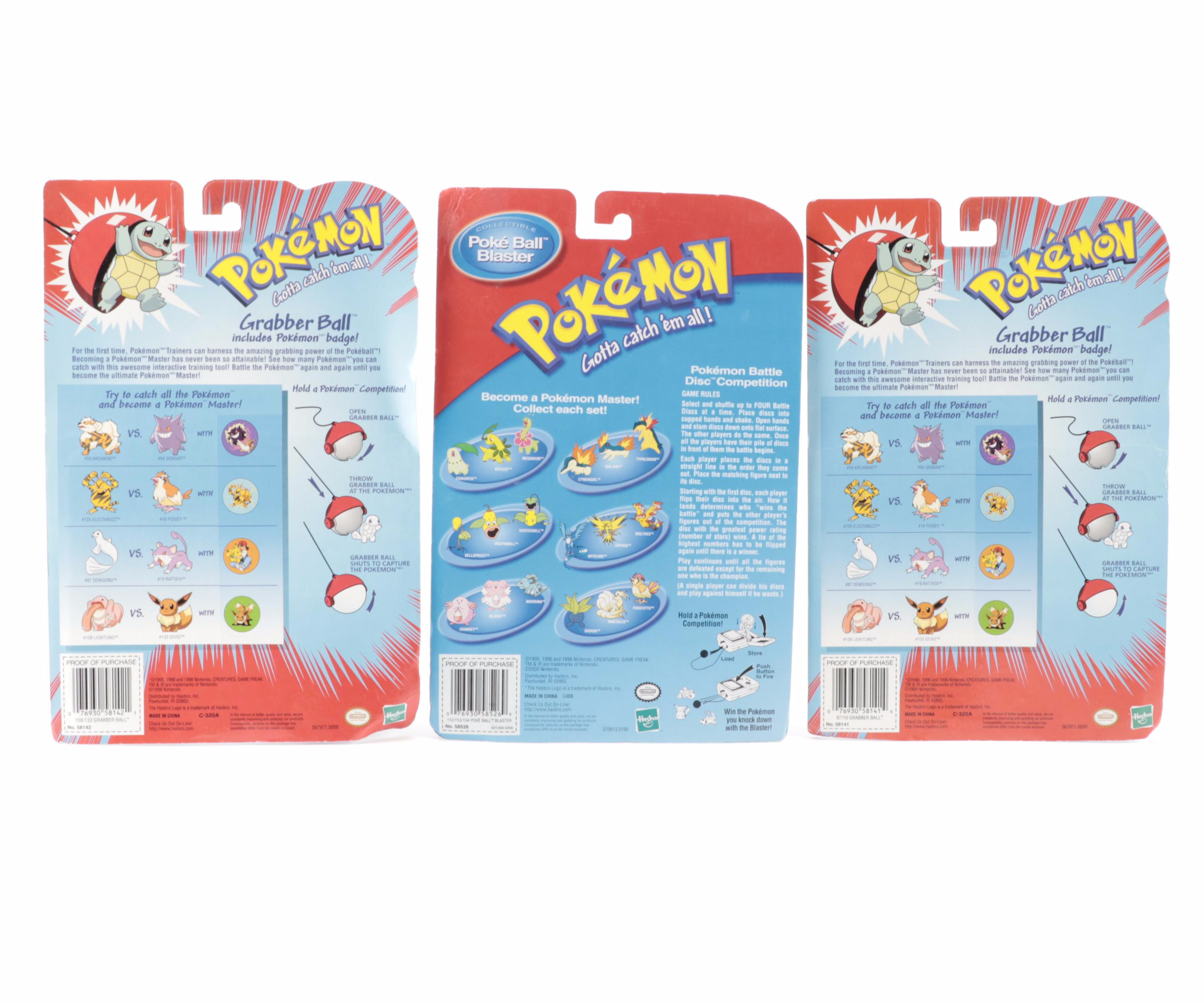 Poké Ball Blaster, Grabber Ball and Other Unopened Pokémon Figures and Toys