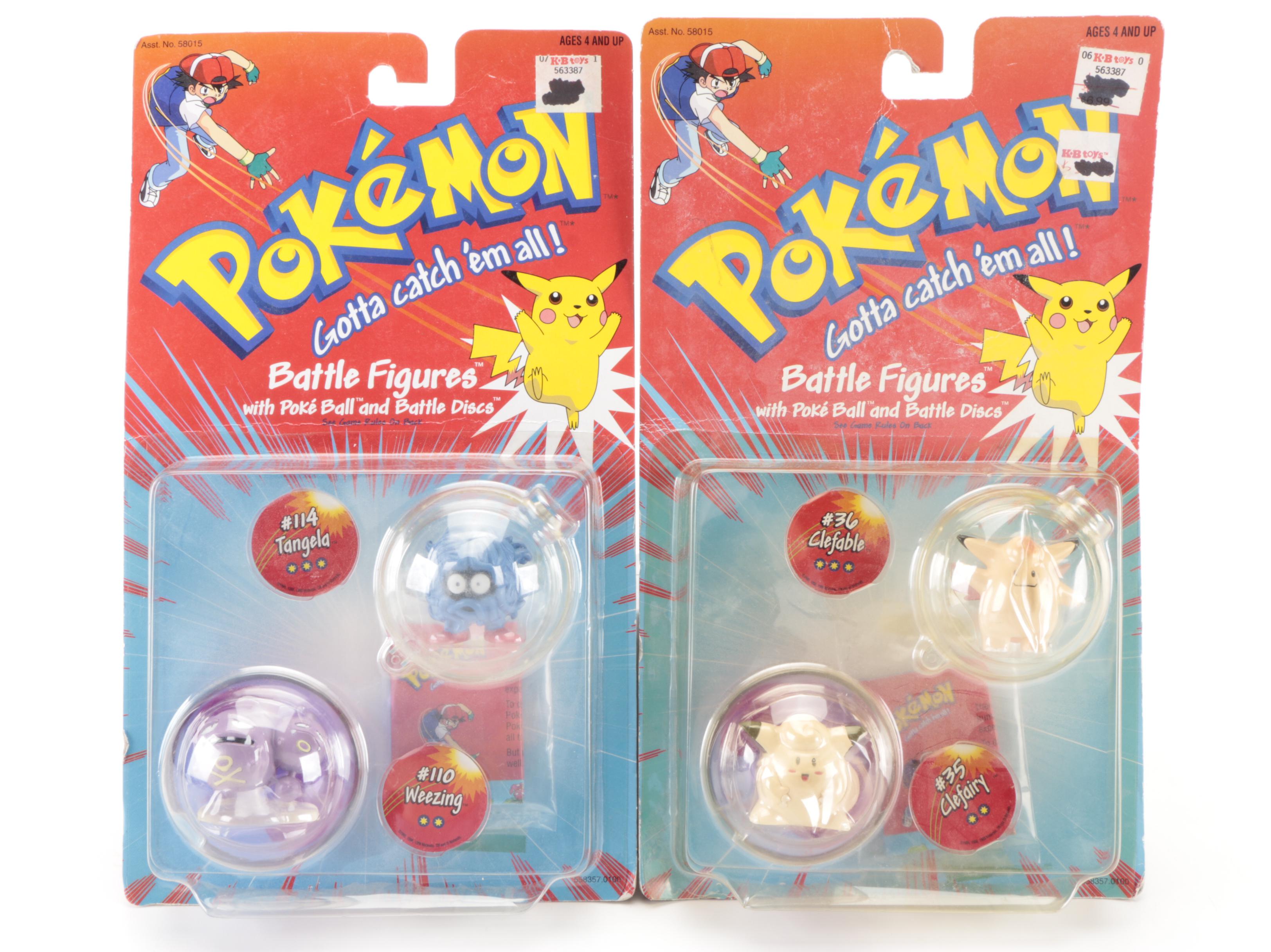 Poké Ball Blaster, Grabber Ball and Other Pokémon Figures from Hasbro, 1999