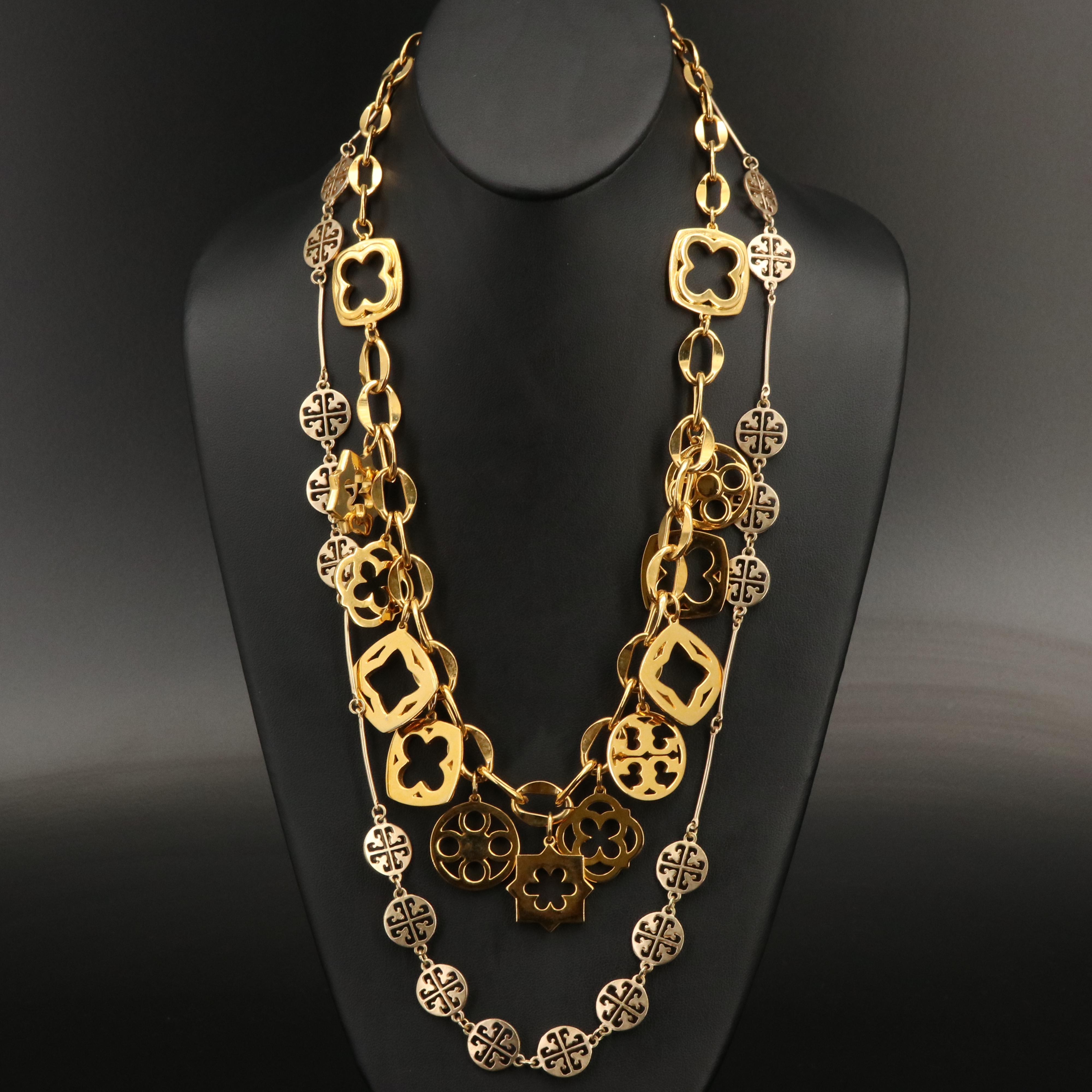 Tory Burch Chain Necklaces and Wrap Bracelet