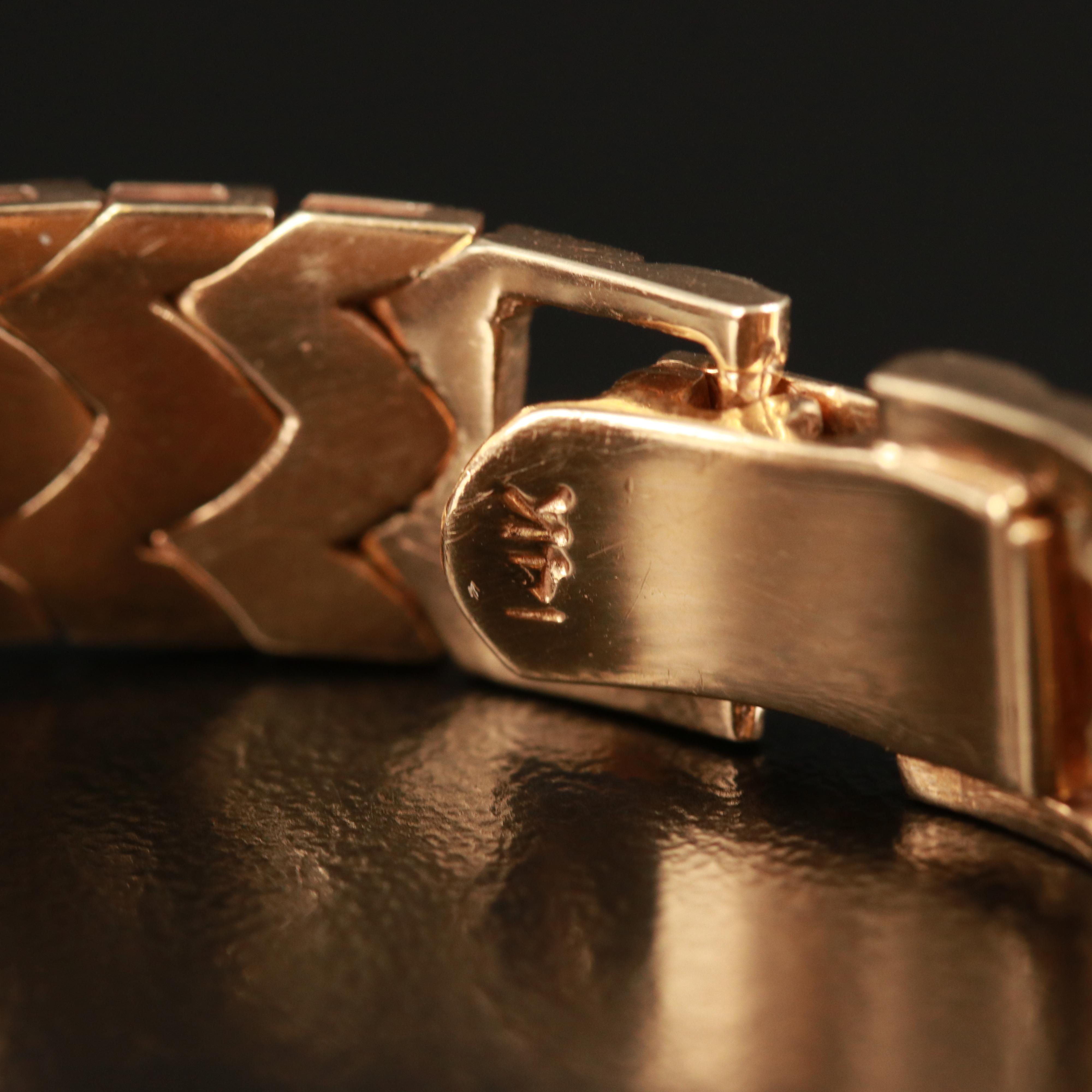 14K Gotham Diamond and Ruby Covered Hidden Dial Watch