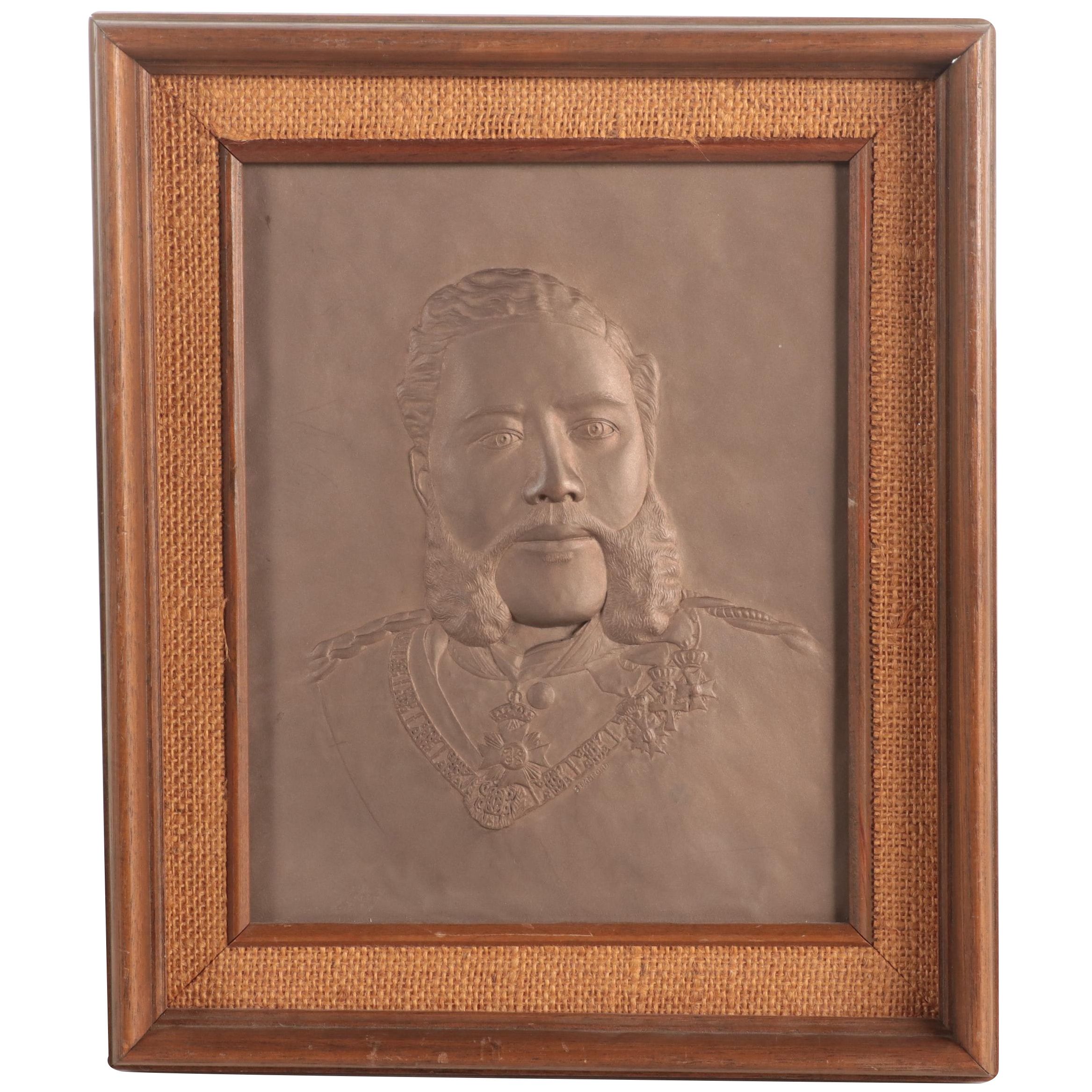 W. Bruce Stanford Bonded Bronze Relief Sculpture of Portrait, Late 20th Century