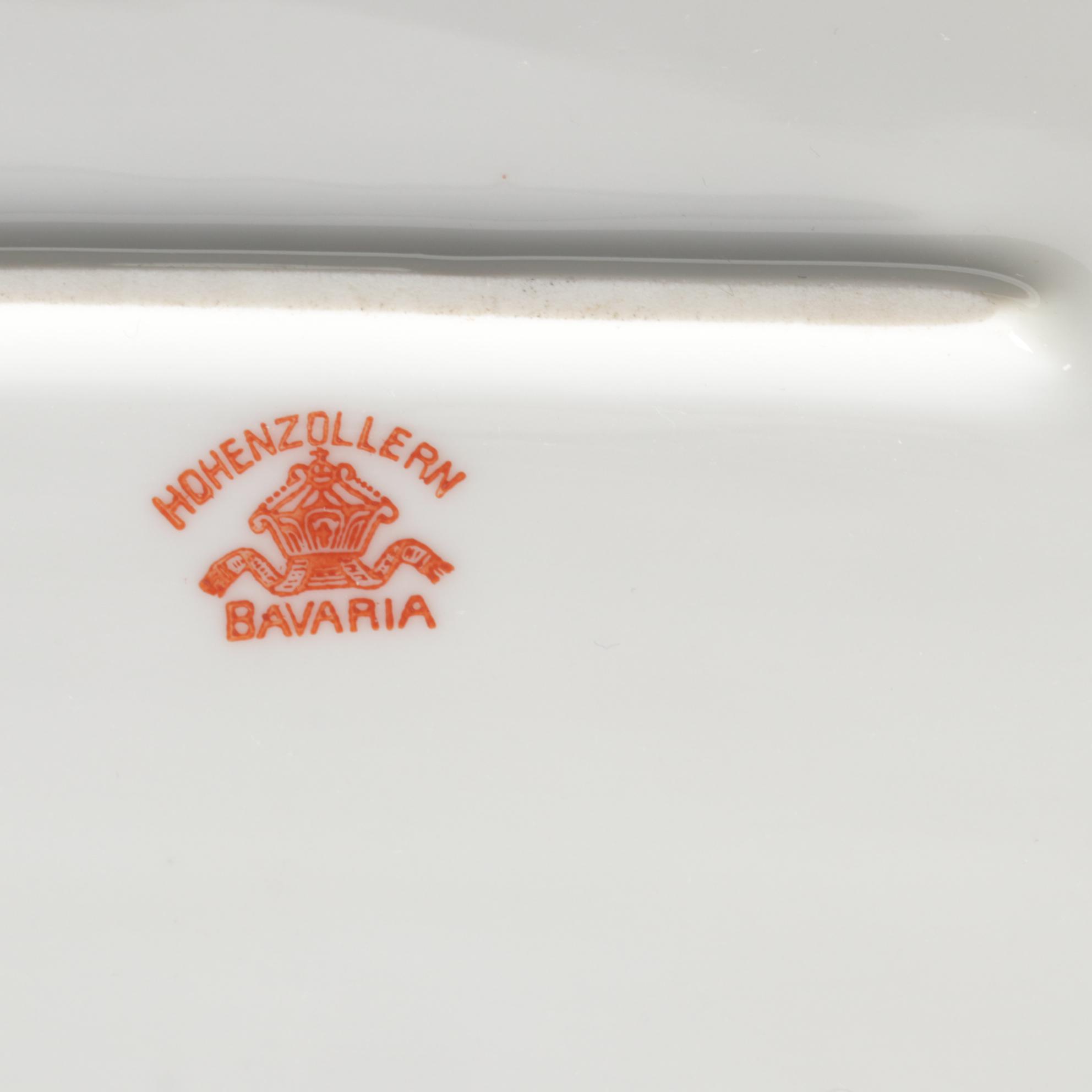 Turin Bavaria Gold Rimmed Porcelain Dinnerware, Mid-20th Century