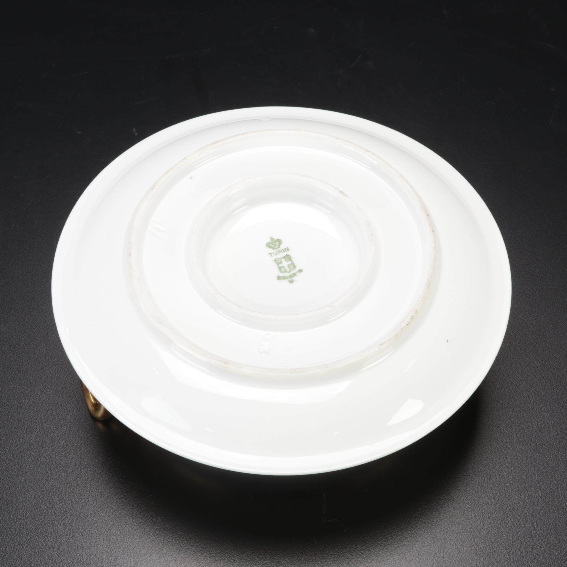 Turin Bavaria Gold Rimmed Porcelain Dinnerware, Mid-20th Century