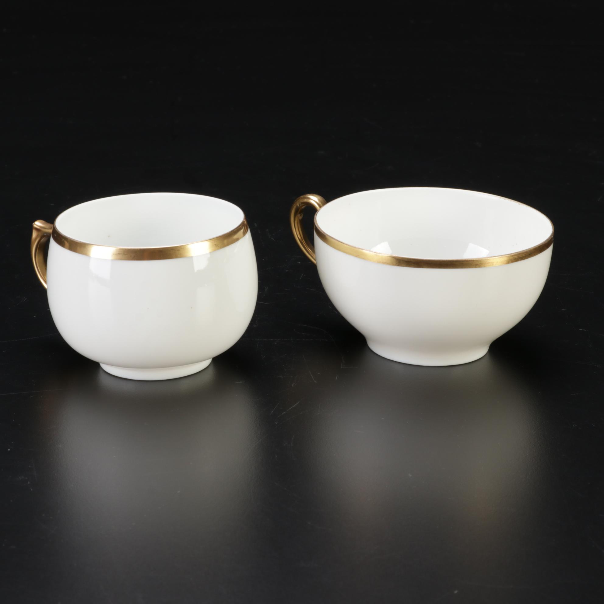Turin Bavaria Gold Rimmed Porcelain Dinnerware, Mid-20th Century