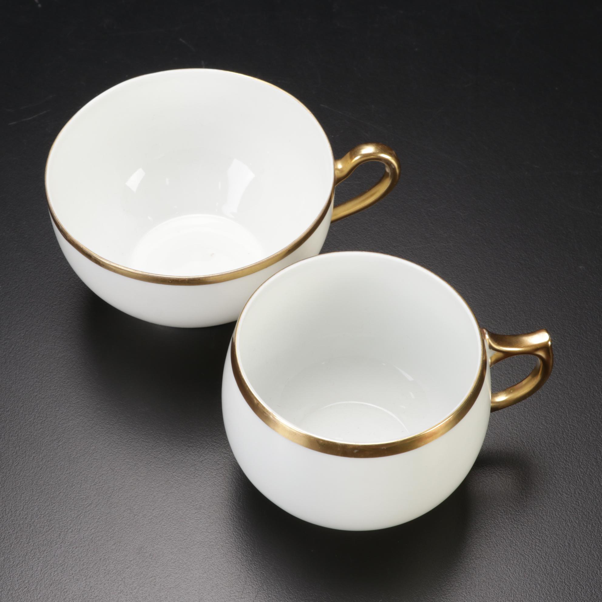 Turin Bavaria Gold Rimmed Porcelain Dinnerware, Mid-20th Century