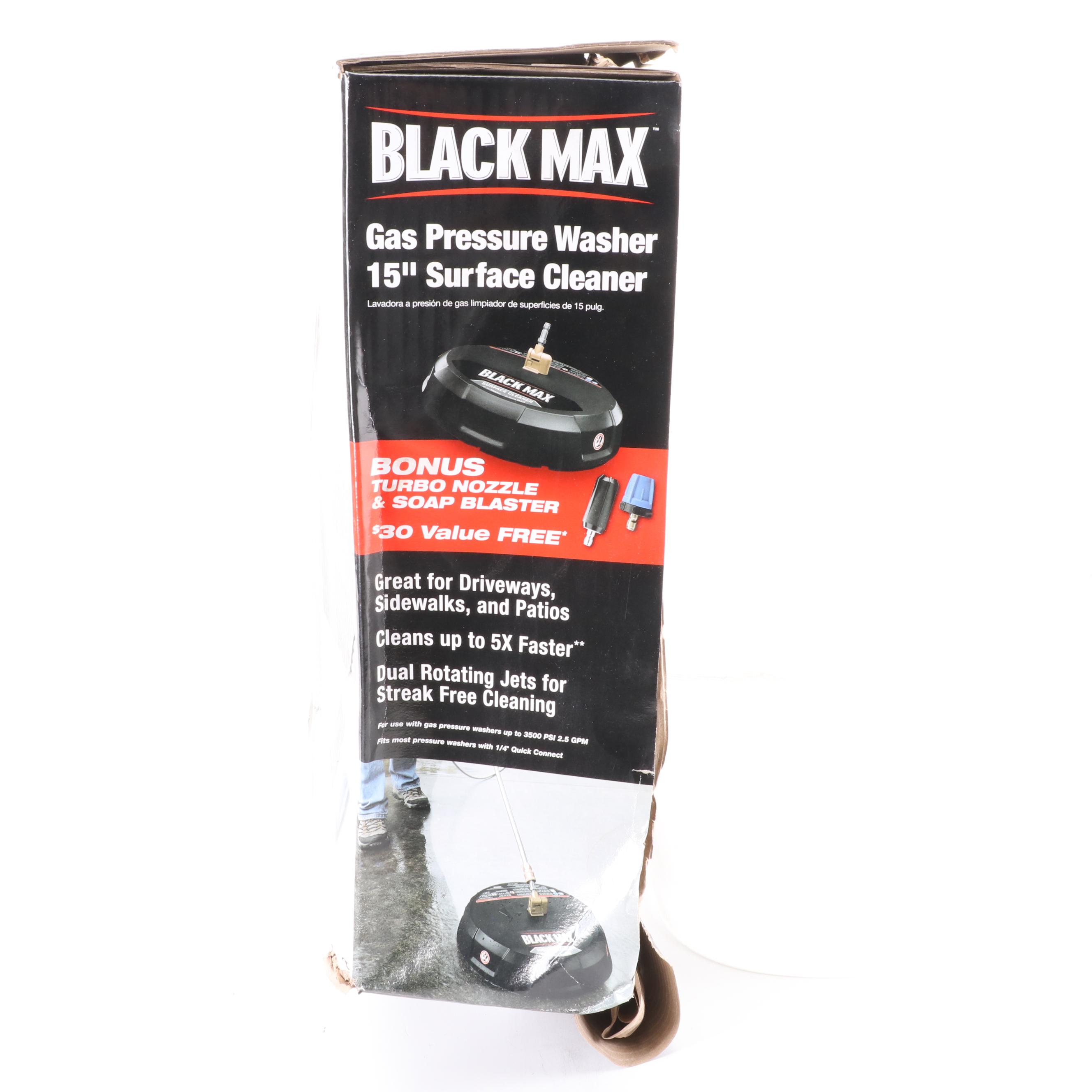 Black Max 15" 3300 PSI Gas Pressure Washer Surface Cleaner