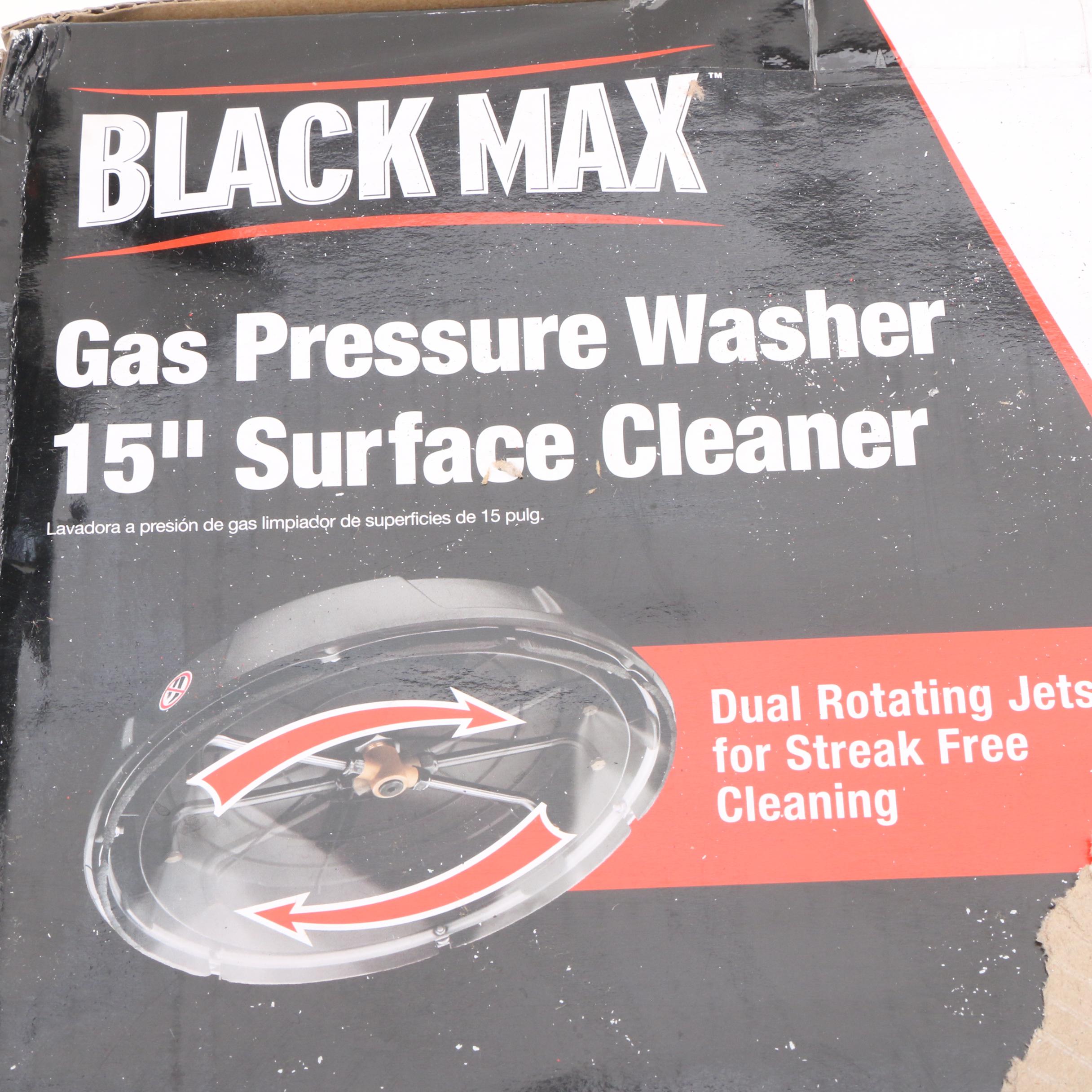 Black Max 15" 3300 PSI Gas Pressure Washer Surface Cleaner