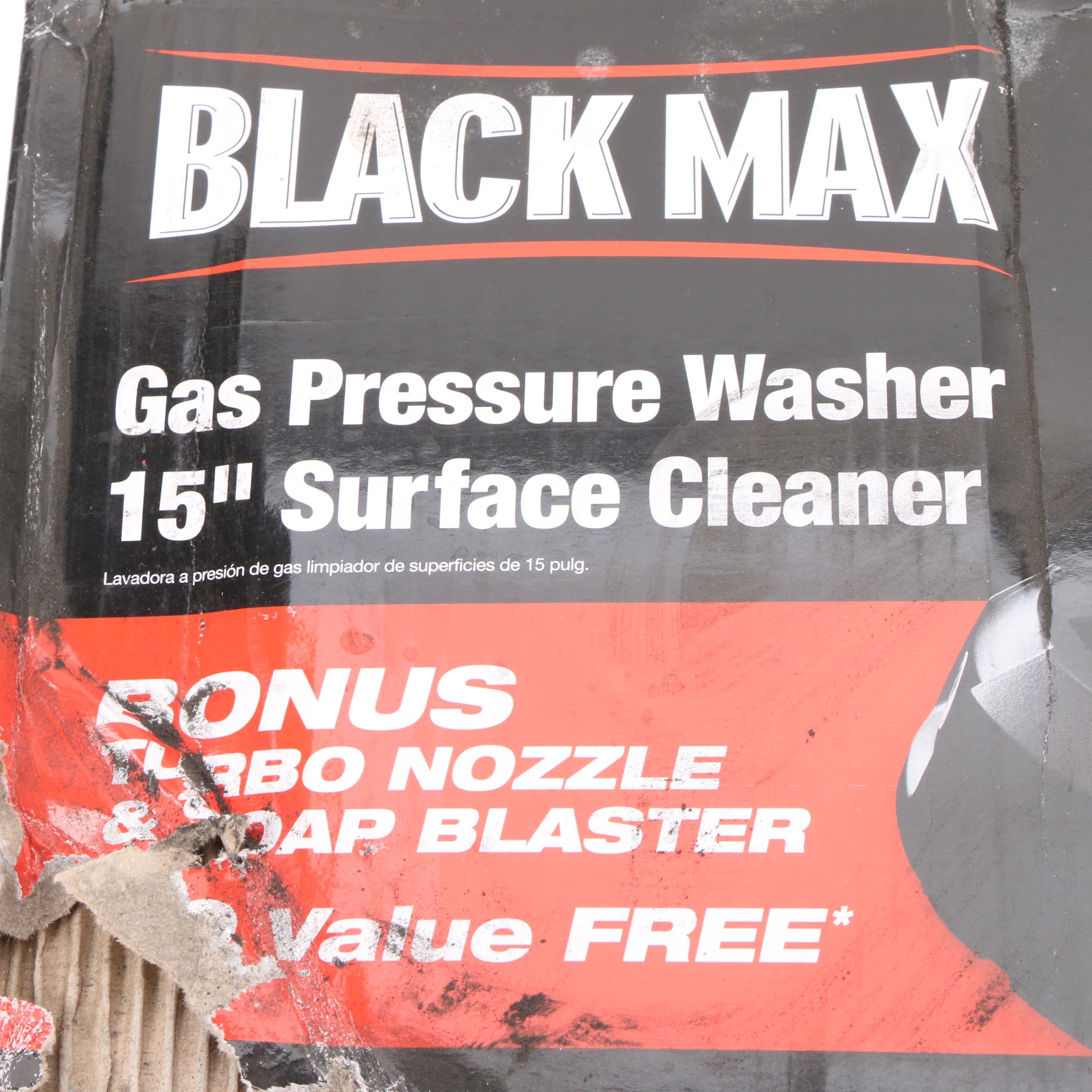 Black Max 15" 3300 PSI Gas Pressure Washer Surface Cleaner