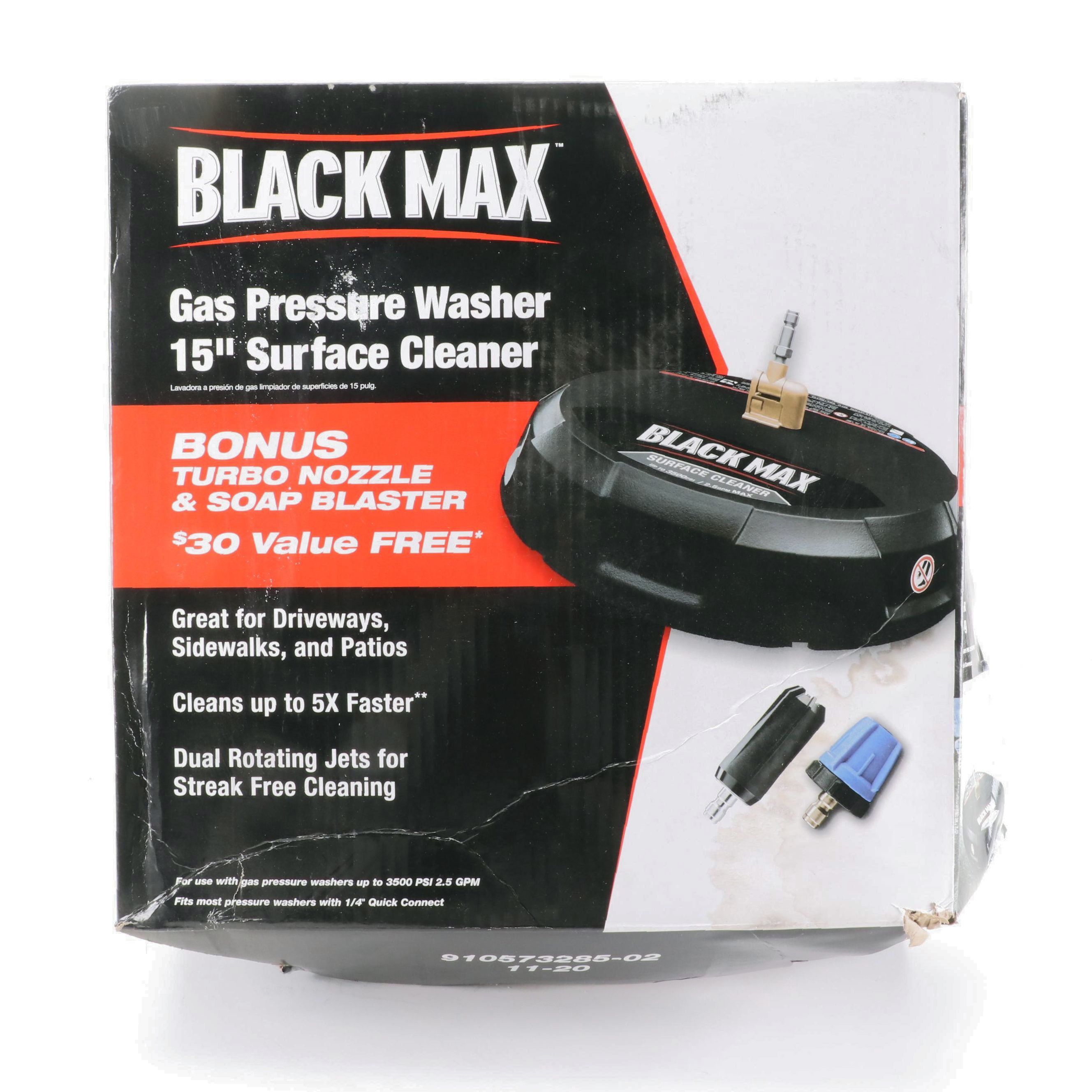Black Max 15" 3300 PSI Gas Pressure Washer Surface Cleaner