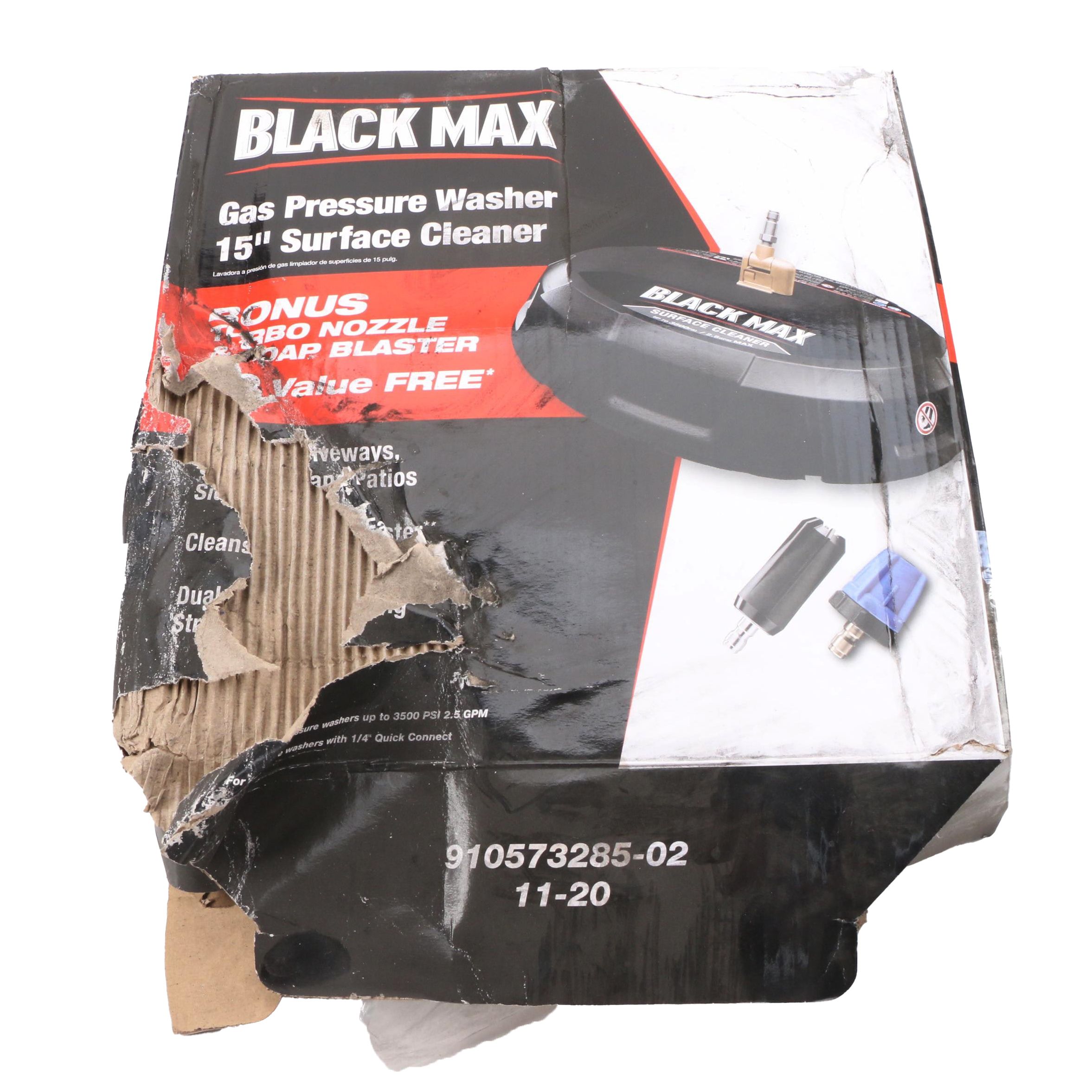 Black Max 15" 3300 PSI Gas Pressure Washer Surface Cleaner