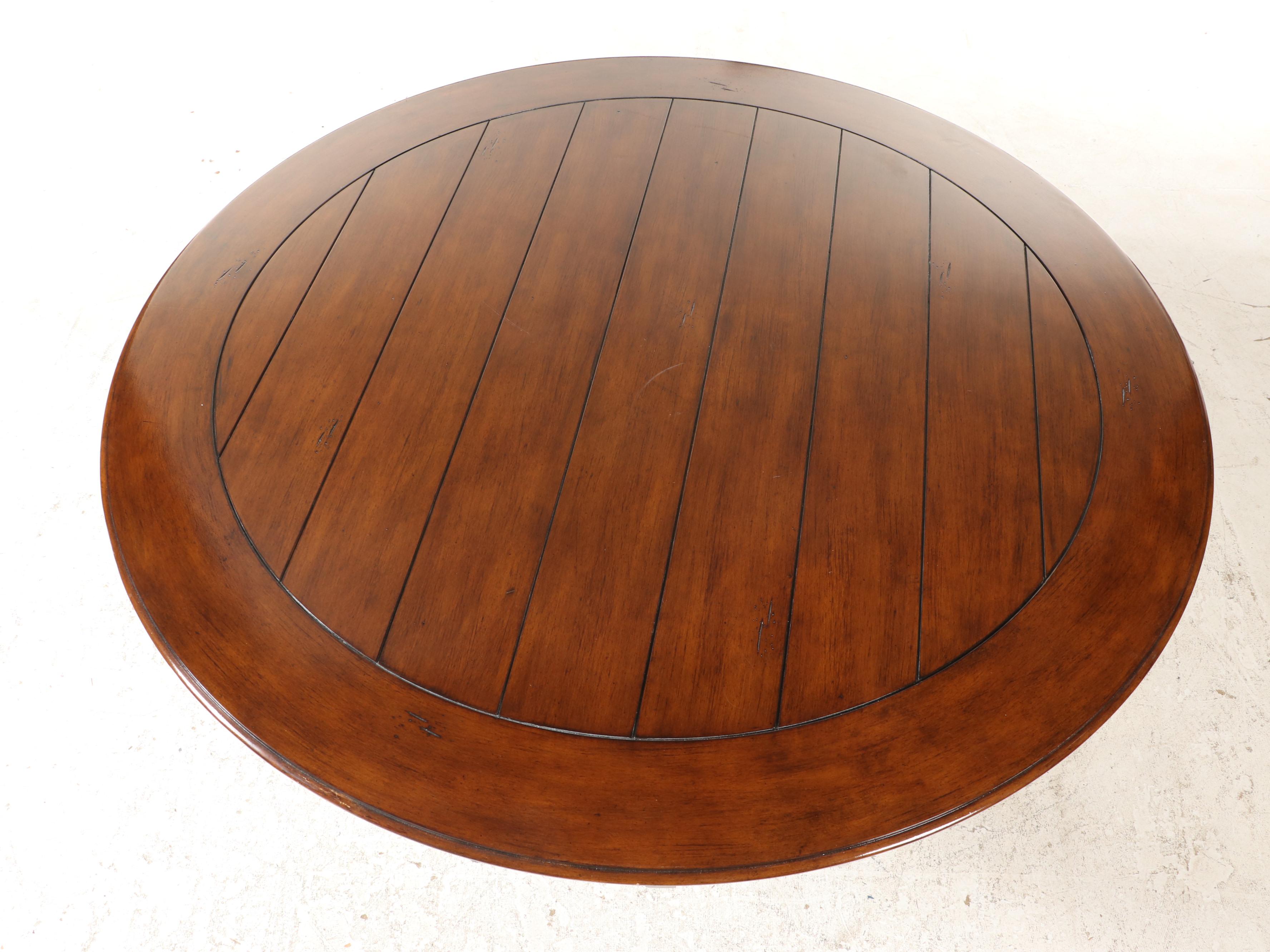 Fremarc Designs, Radial-Leafed Dining Table and Eight Upholstered Chairs