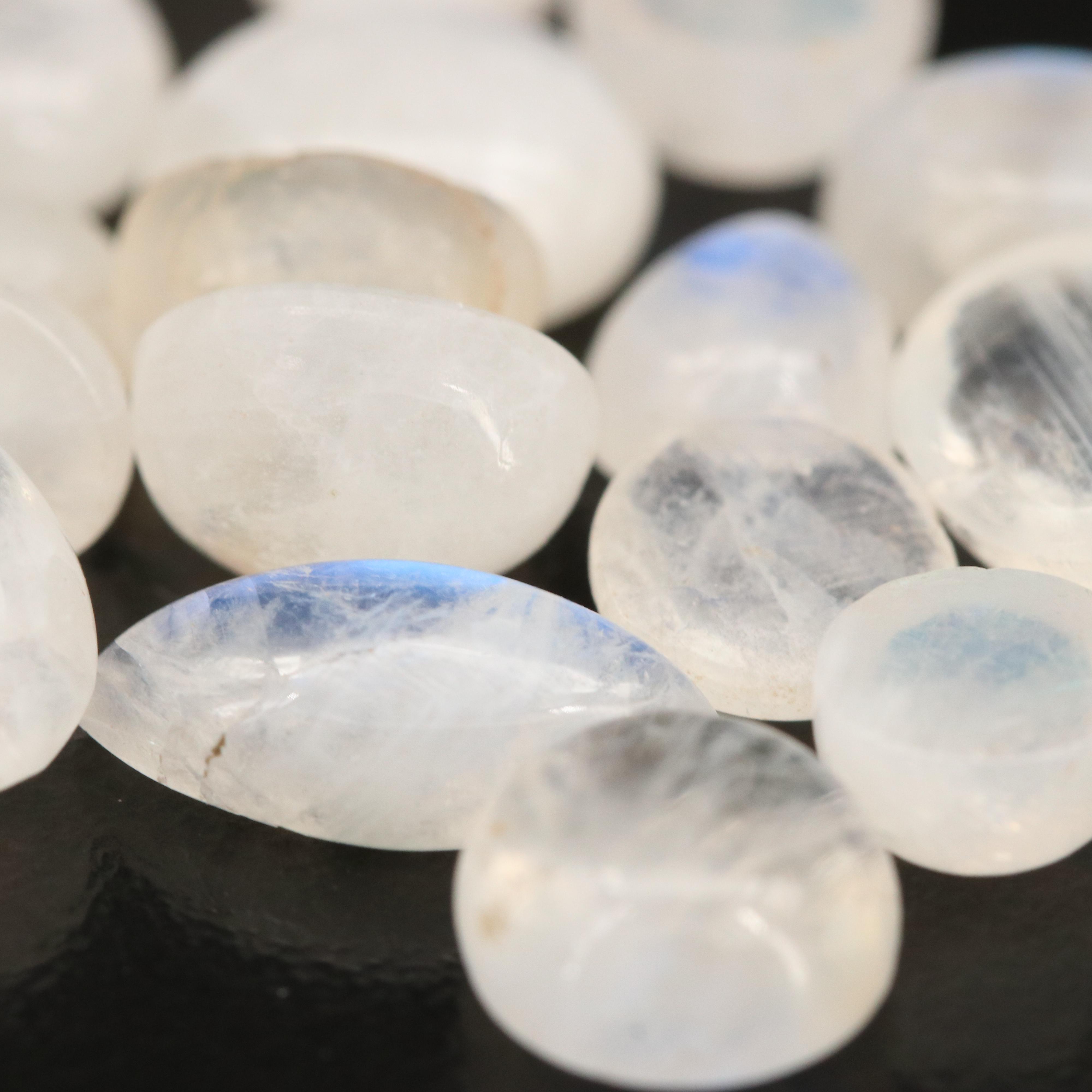 Loose Mixed Rainbow Moonstone Cabochons
