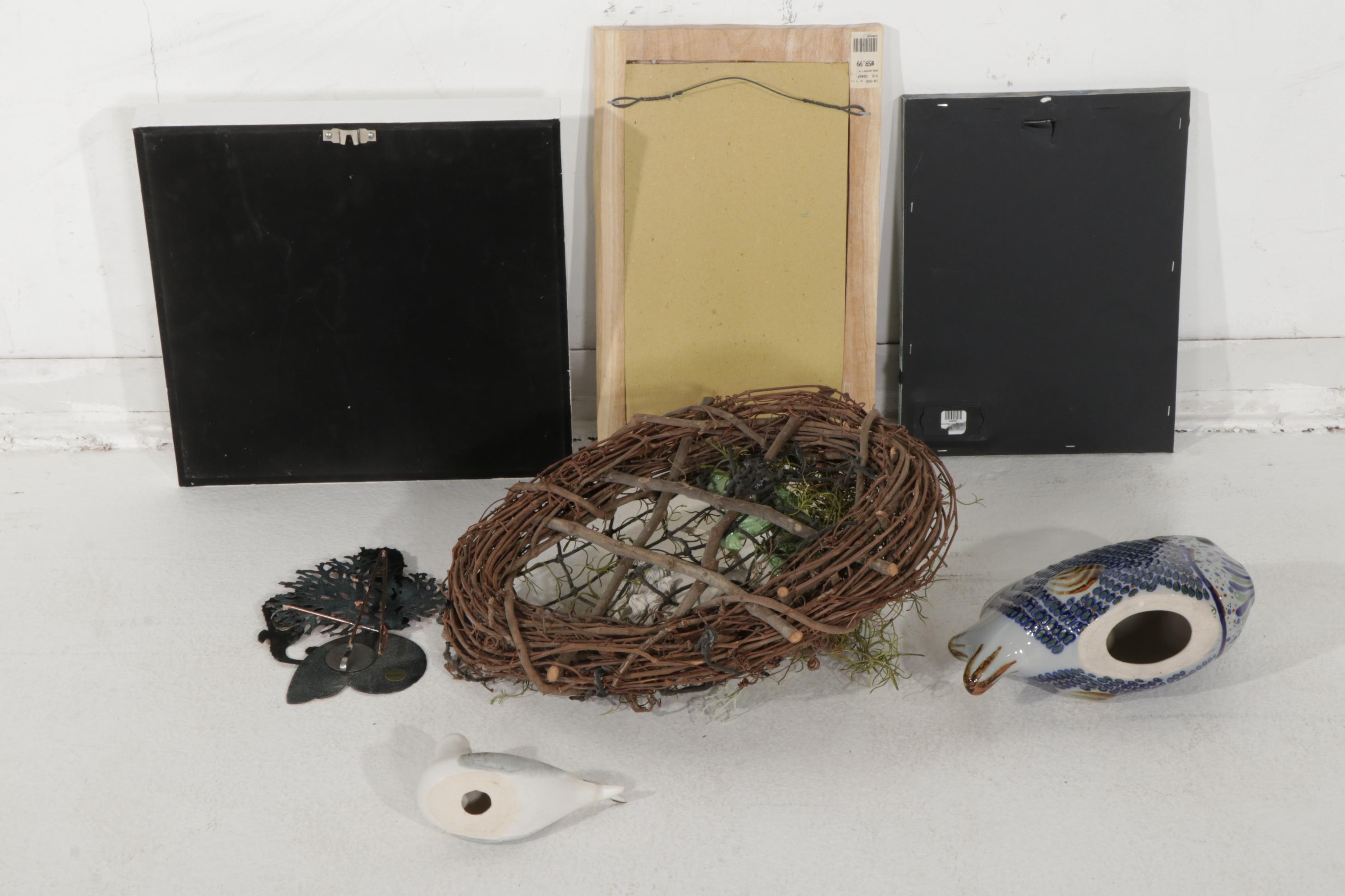 Handcrafted Basket Wreath with Other Nautical Themed Decor