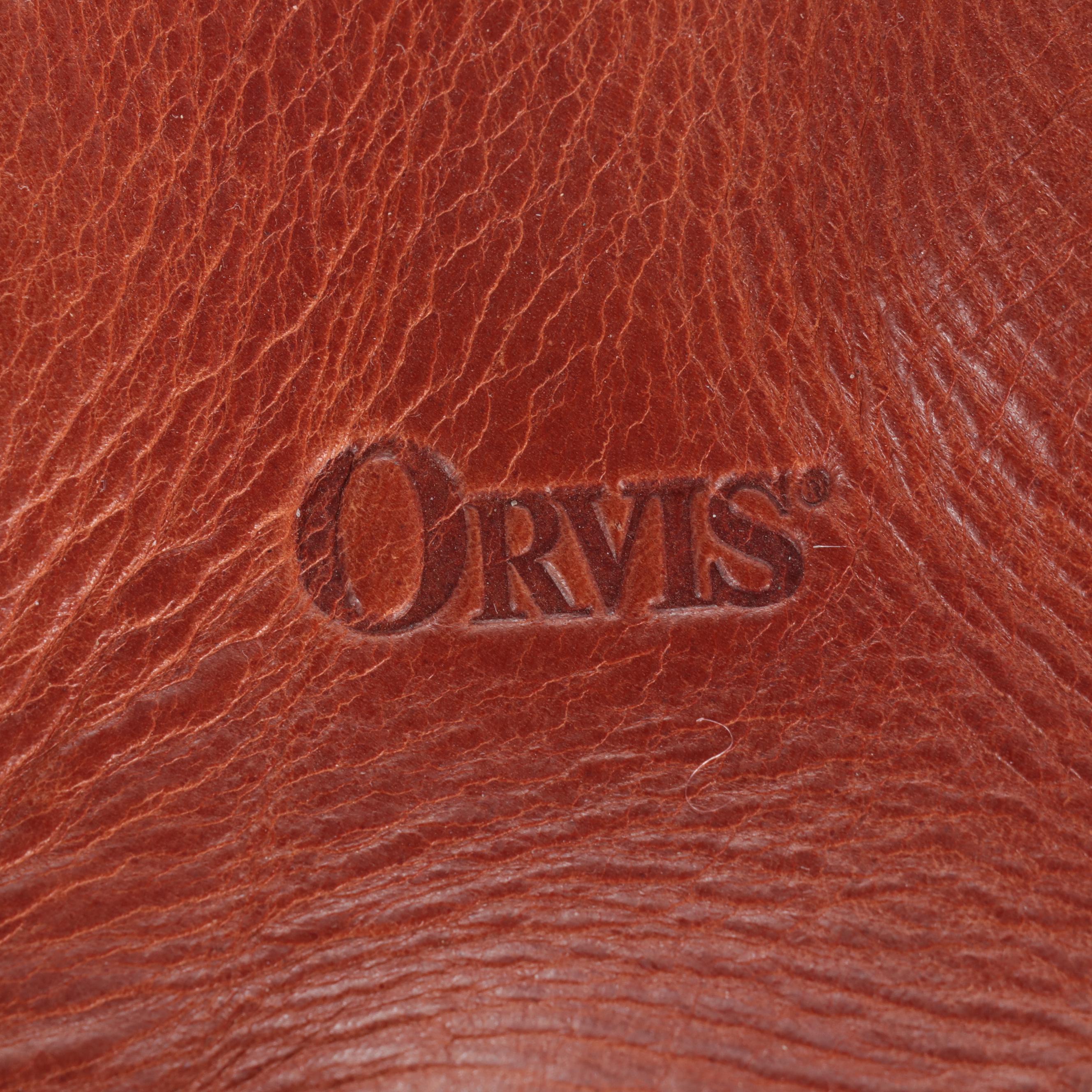 Orvis Folding Wood and Leather Fishing or Camp Chair