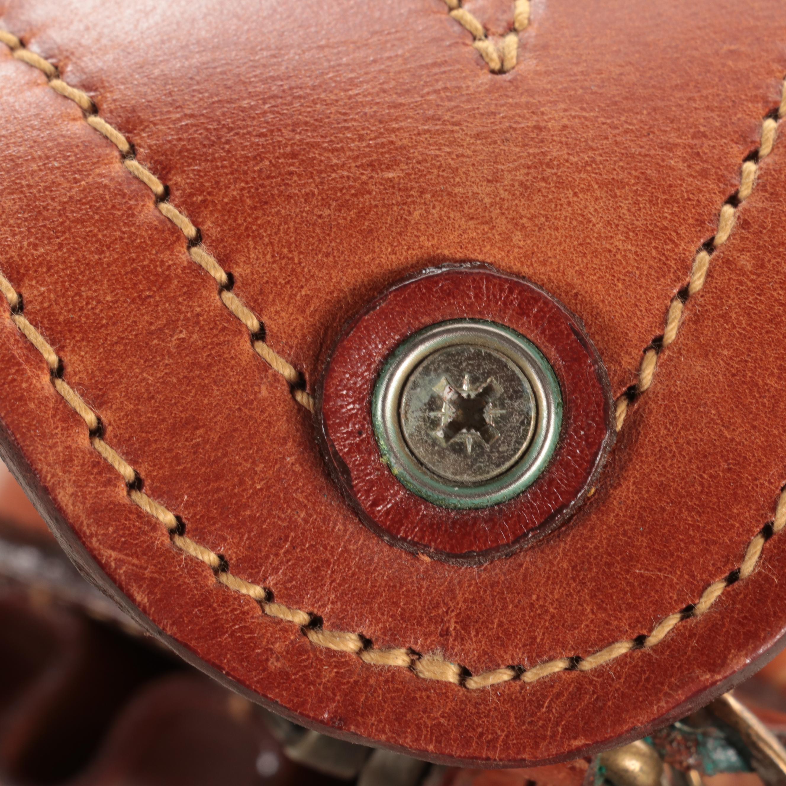 Orvis Folding Wood and Leather Fishing or Camp Chair