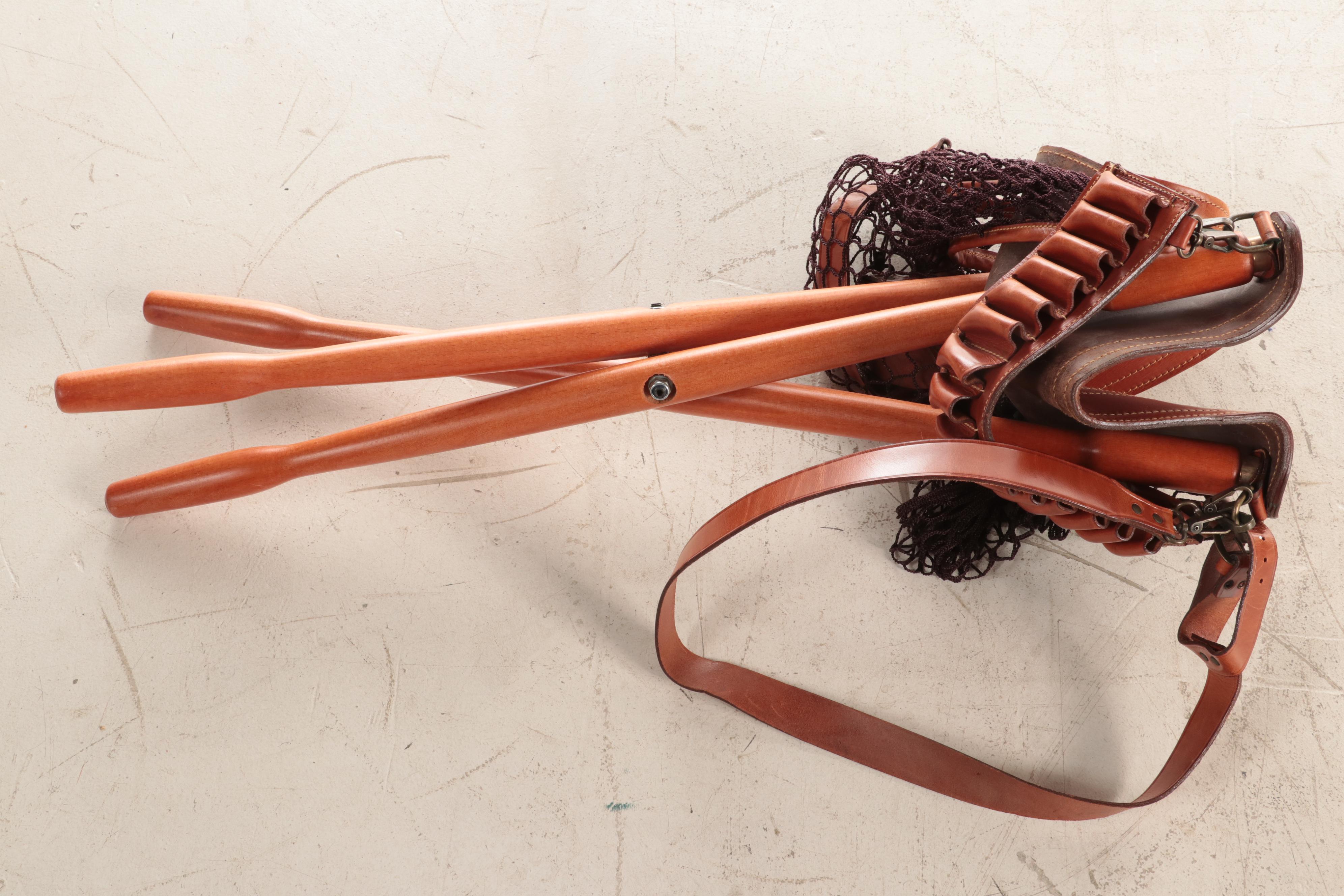 Orvis Folding Wood and Leather Fishing or Camp Chair