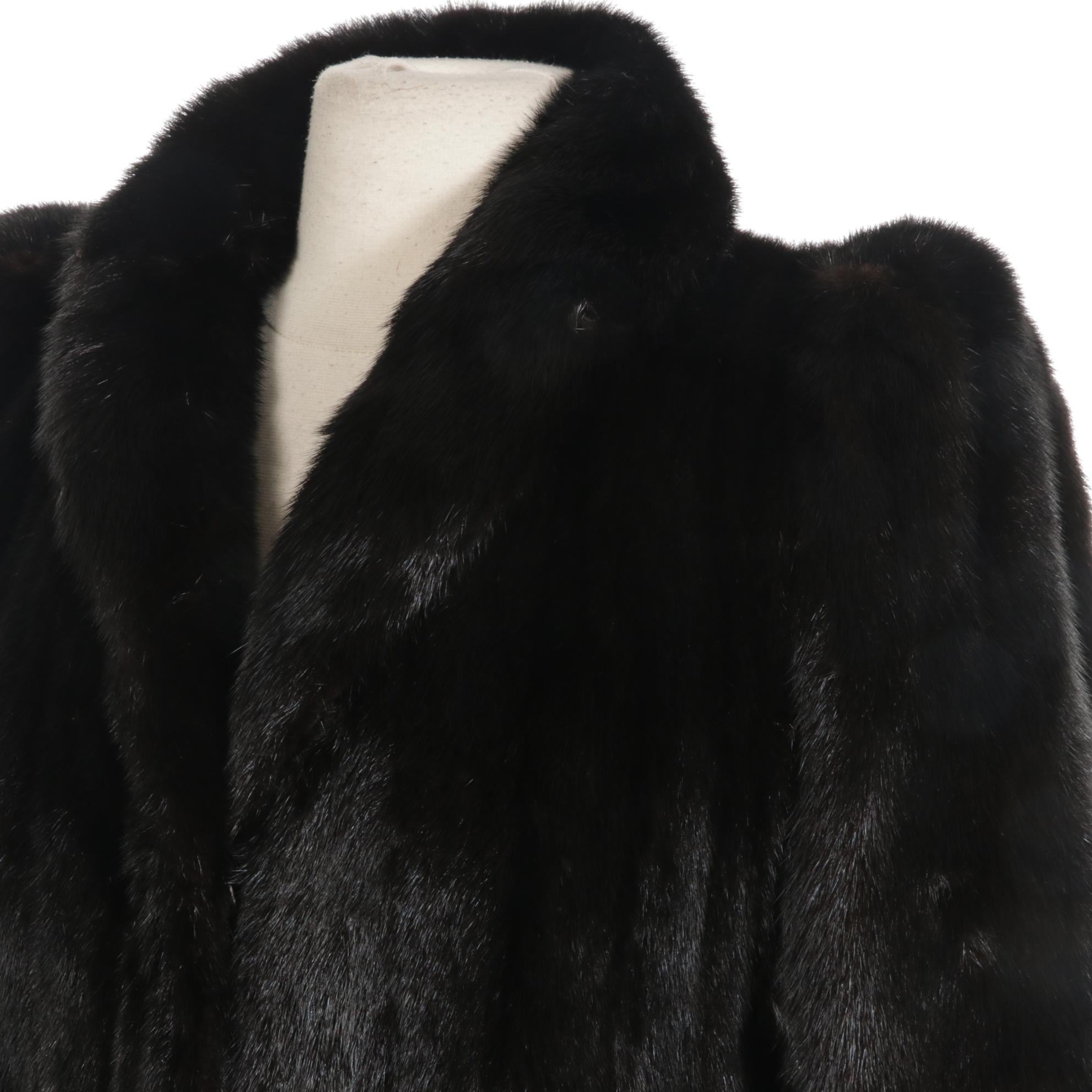 Rossini Black Mink Fur Coat