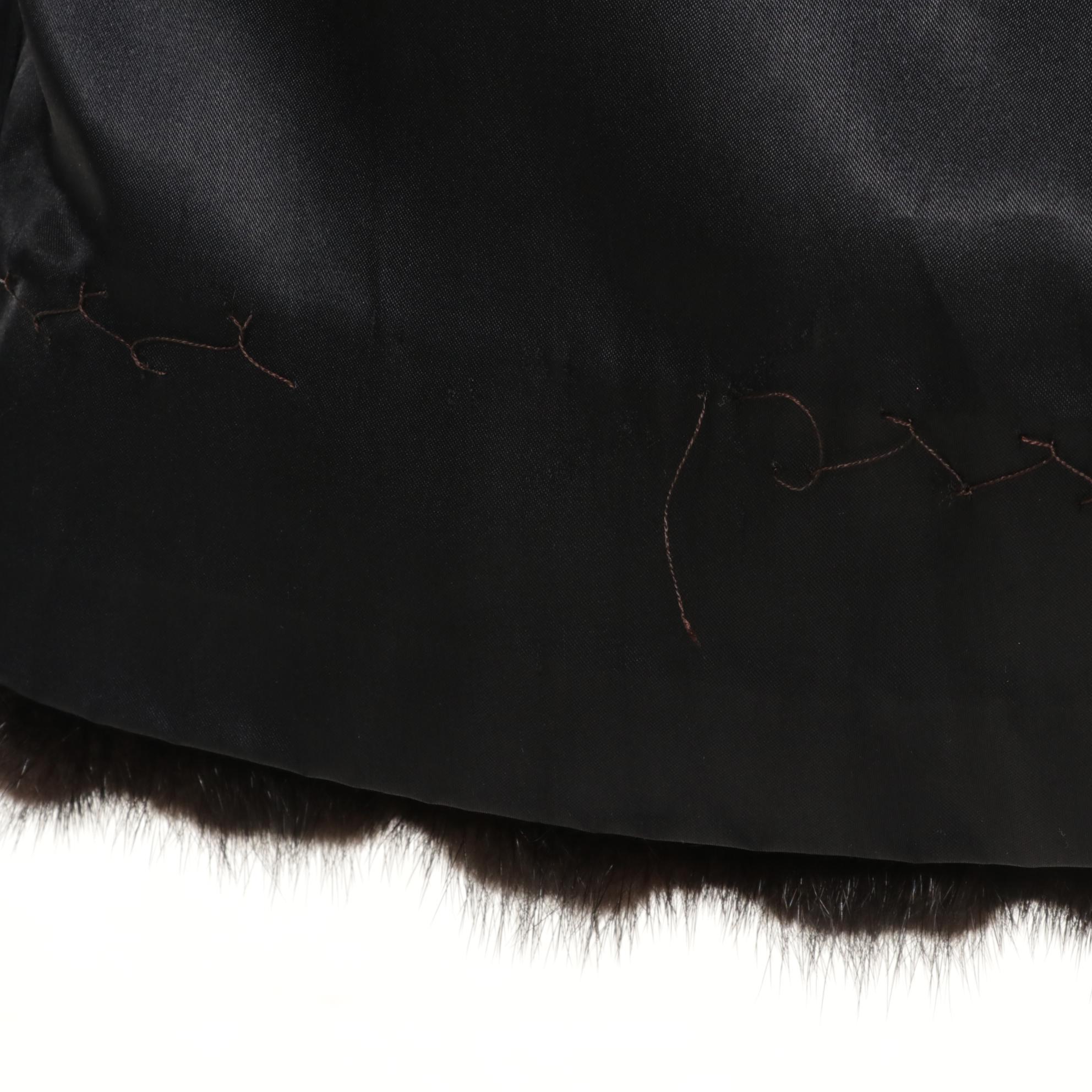 Rossini Black Mink Fur Coat