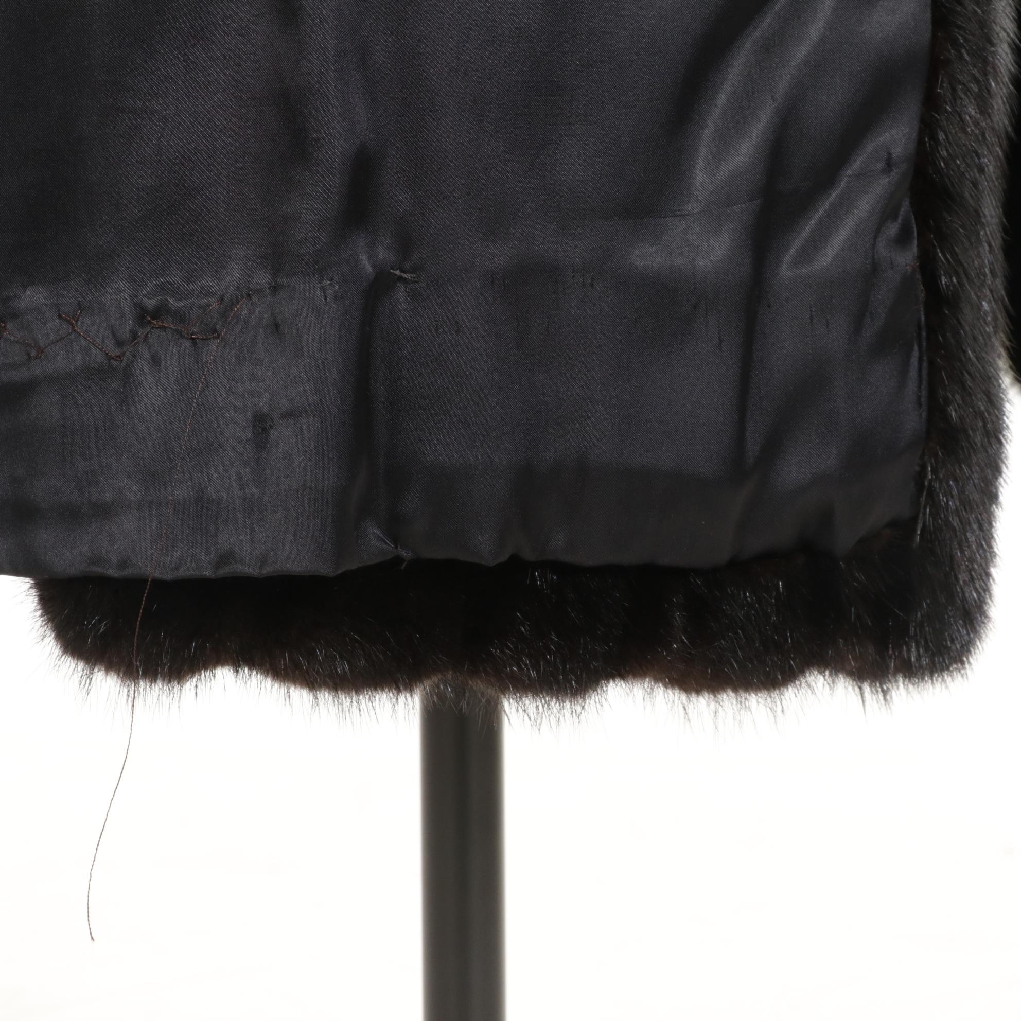 Rossini Black Mink Fur Coat