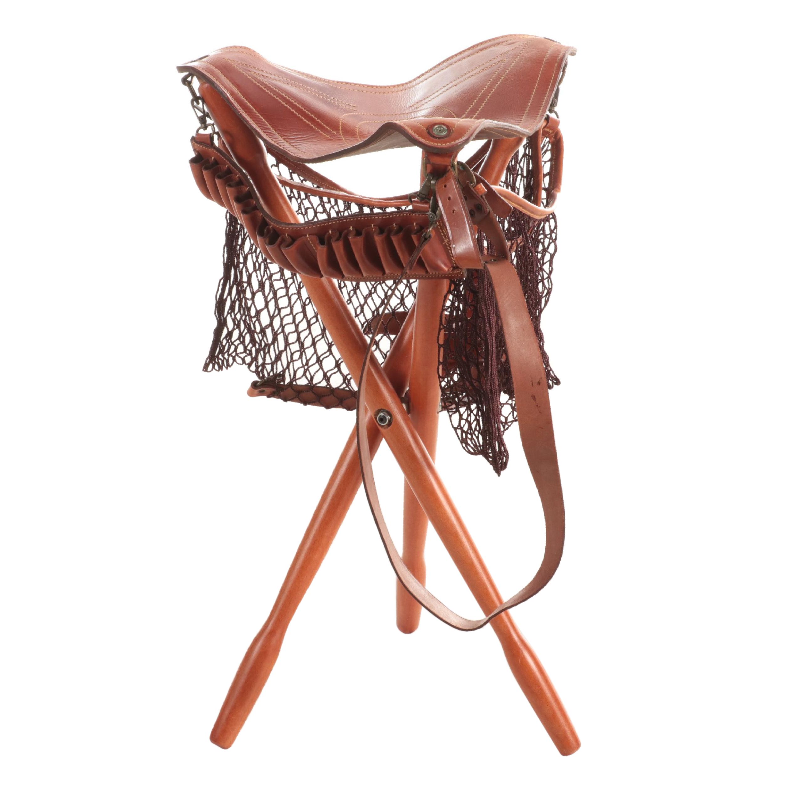 Orvis Folding Wood and Leather Fishing or Camp Chair