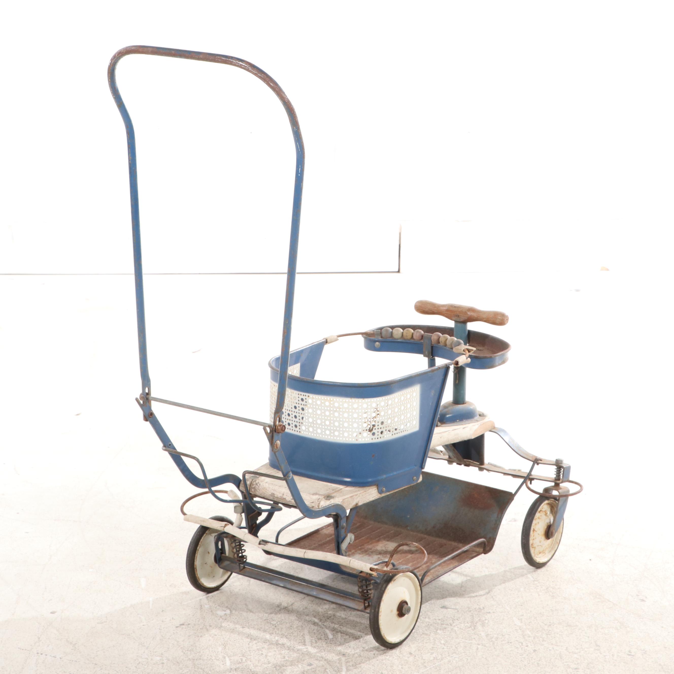 Vintage Baby Walker Stroller, 1940s