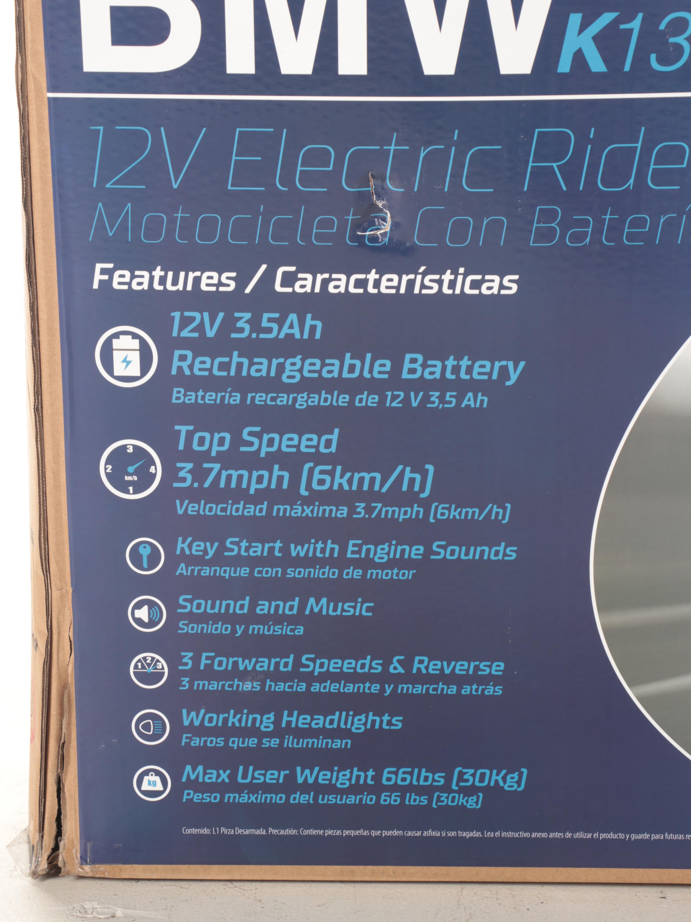 BMW Bike K1300S Battery Operated 12V Electric Ride-On Toy Motorcycle