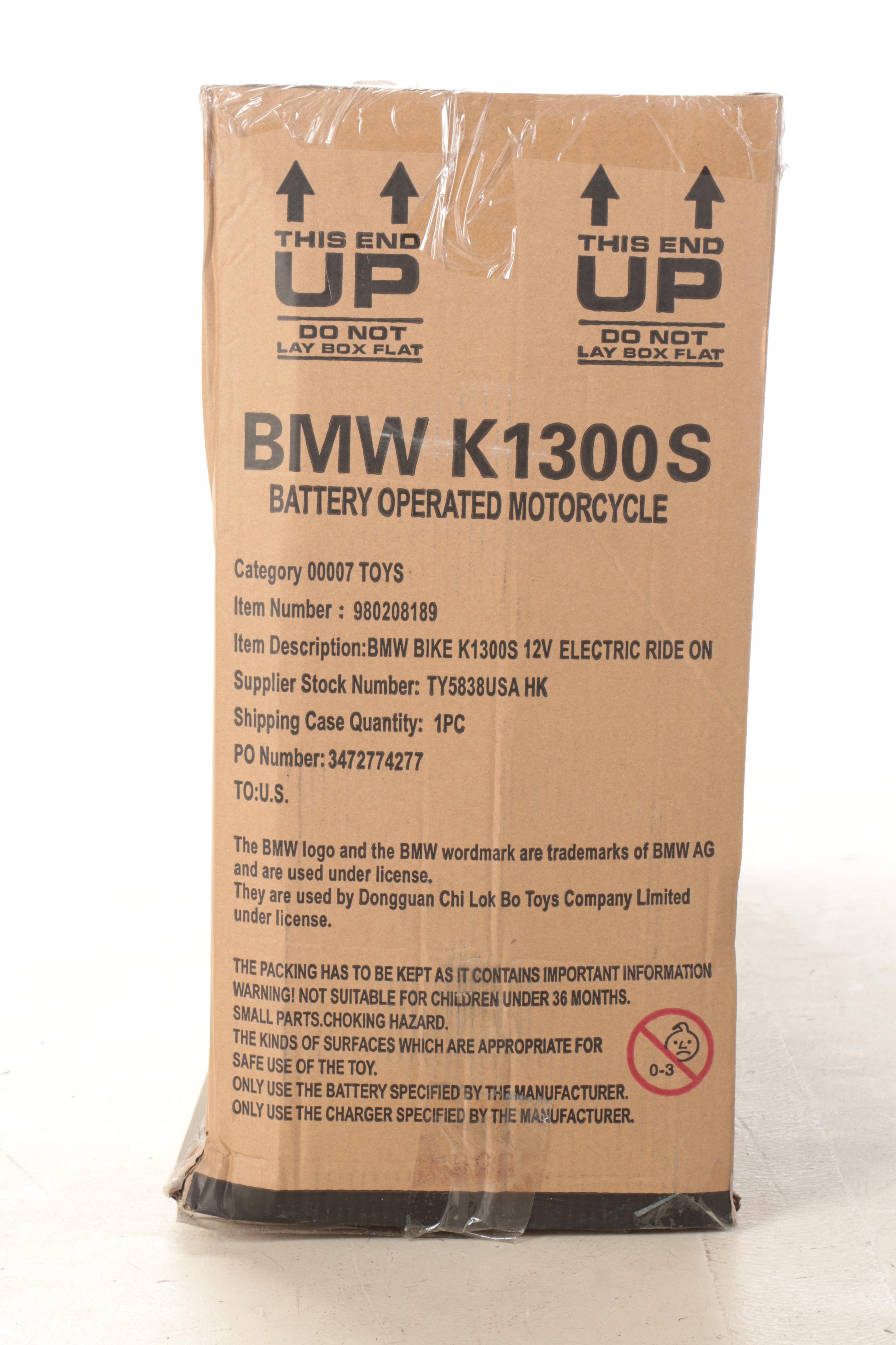 BMW Bike K1300S Battery Operated 12V Electric Ride-On Toy Motorcycle
