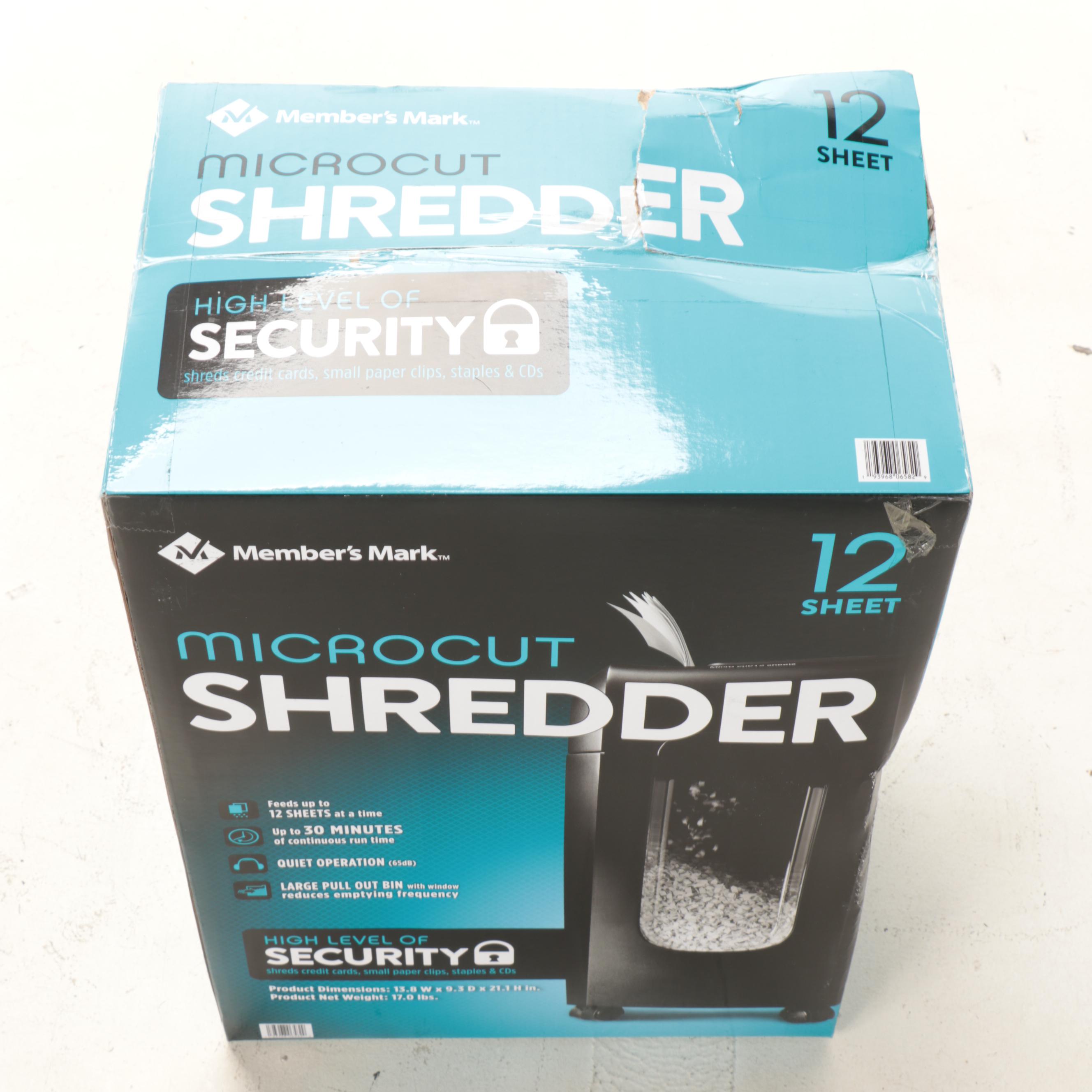 Member's Mark 12-Sheet Micro-Cut Shredder