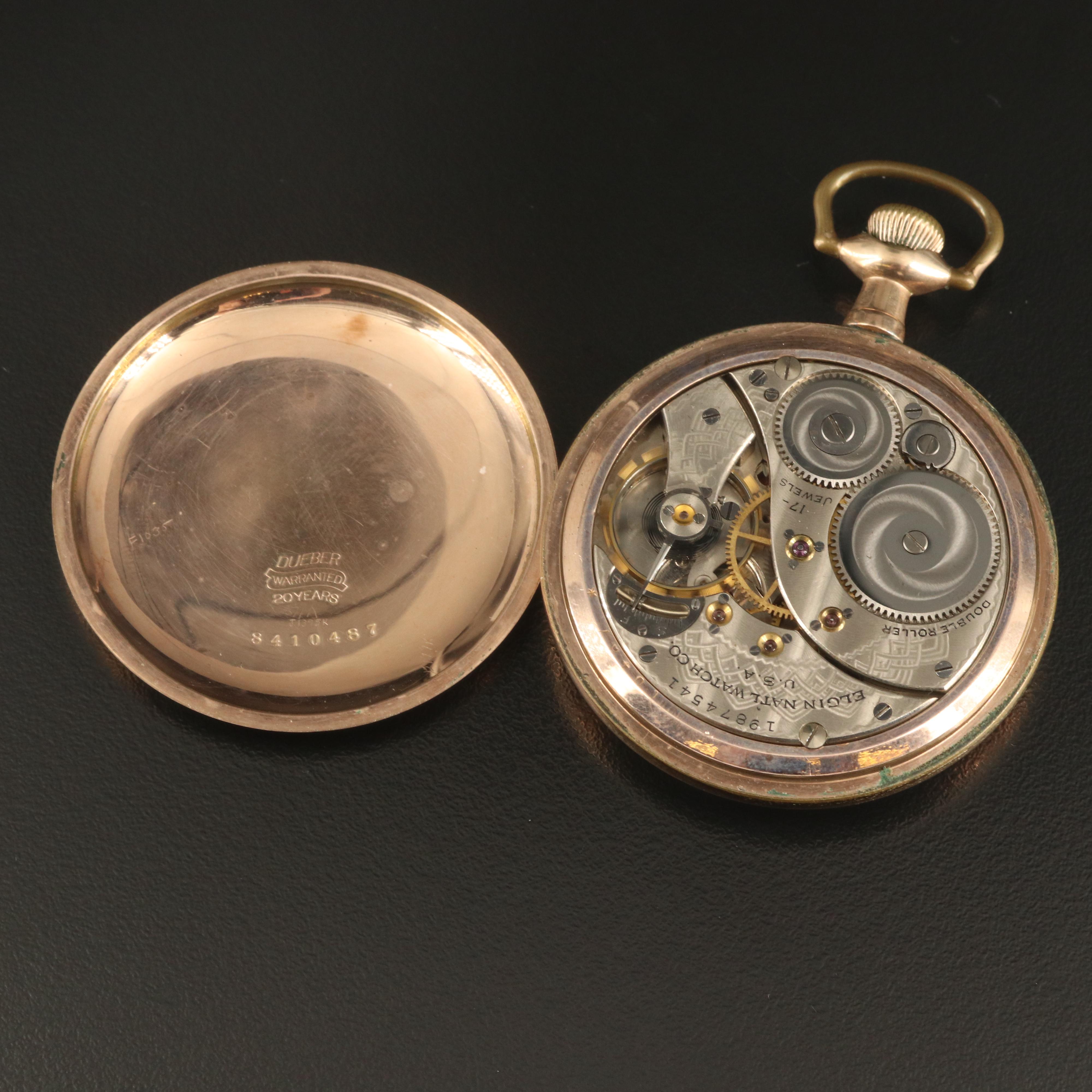 1917 Elgin Gold Filled Pocket Watch