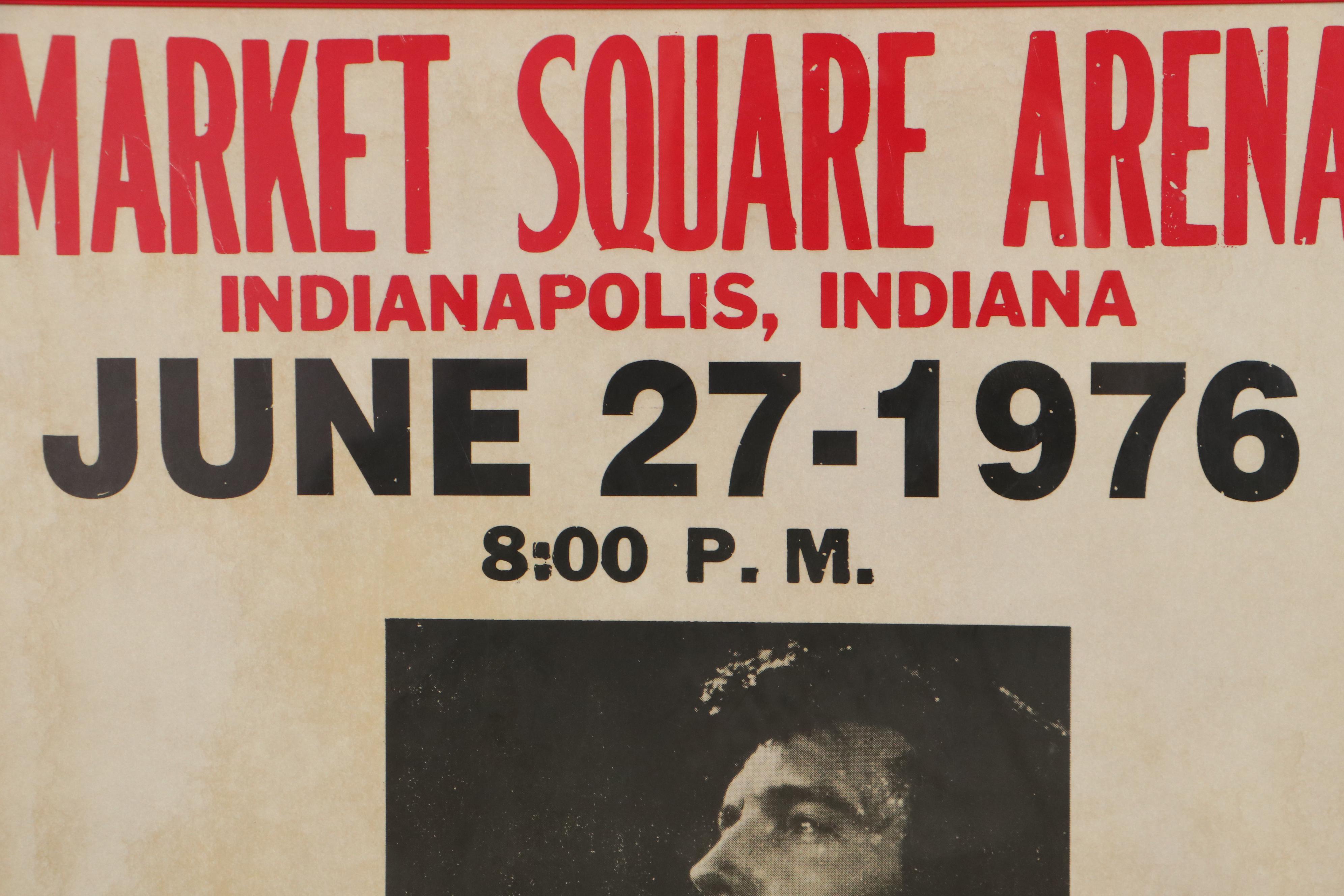 Elvis Presley at Market Square Arena Offset Lithograph Poster, 1976