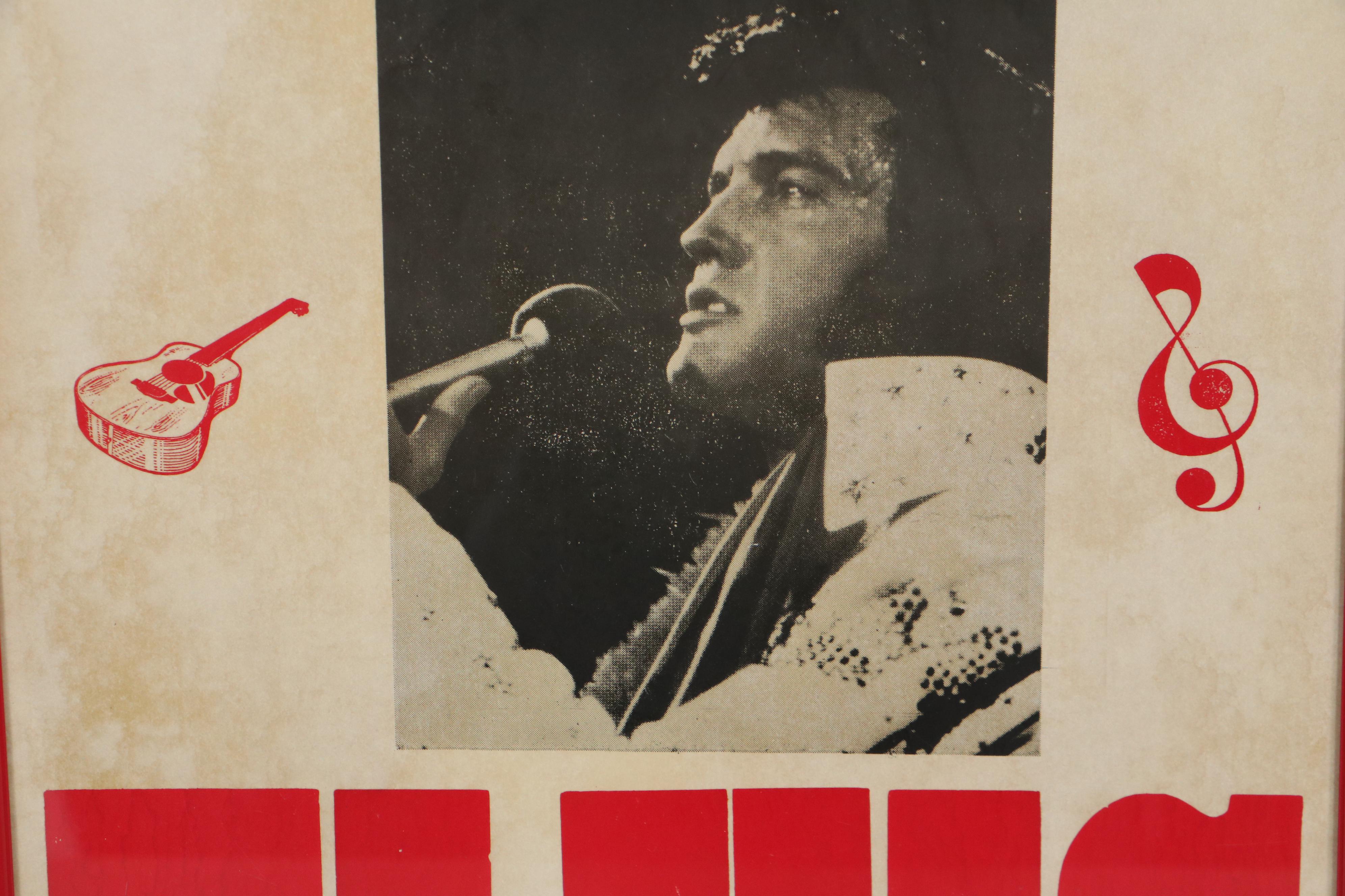 Elvis Presley at Market Square Arena Offset Lithograph Poster, 1976