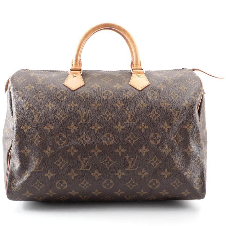 Louis Vuitton Speedy 35 in Monogram Canvas and Vachetta Leather