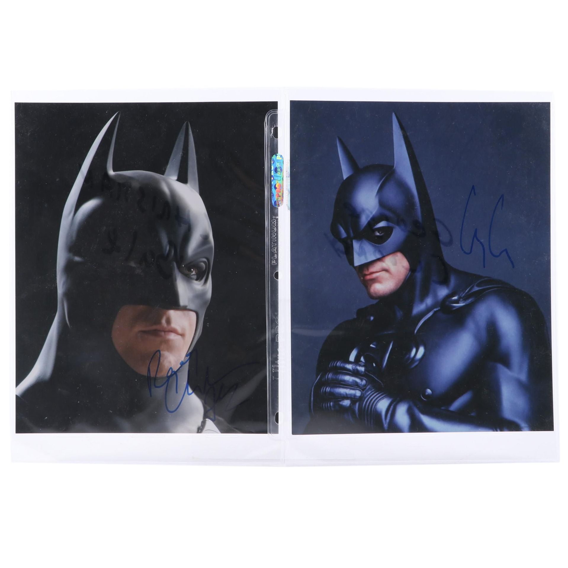 George Clooney and Christian Bale "Batman" Signed Movie Photo Prints