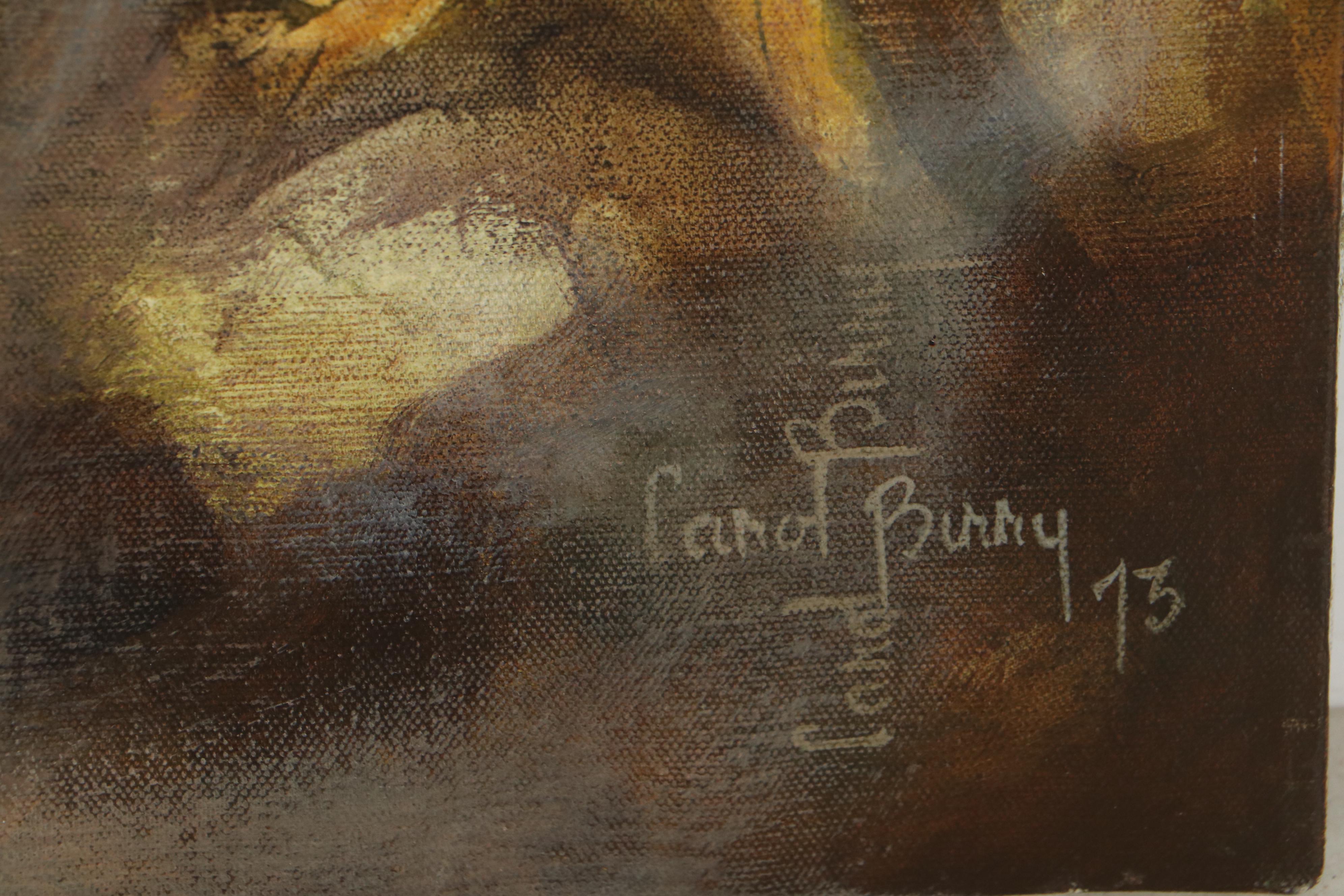 Carol Berry Oil Painting of Leaves, 1975