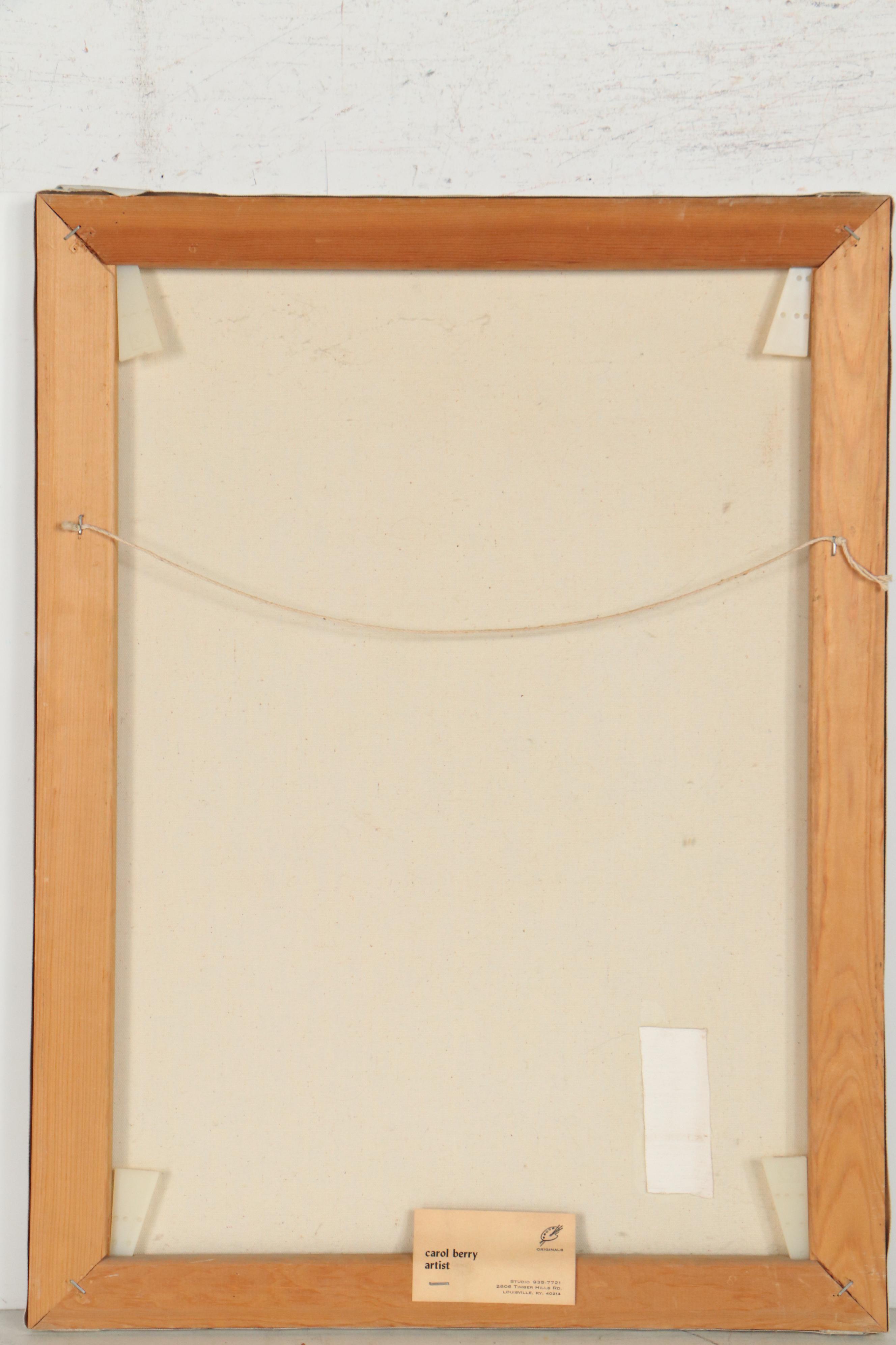 Carol Berry Oil Painting of Leaves, 1975