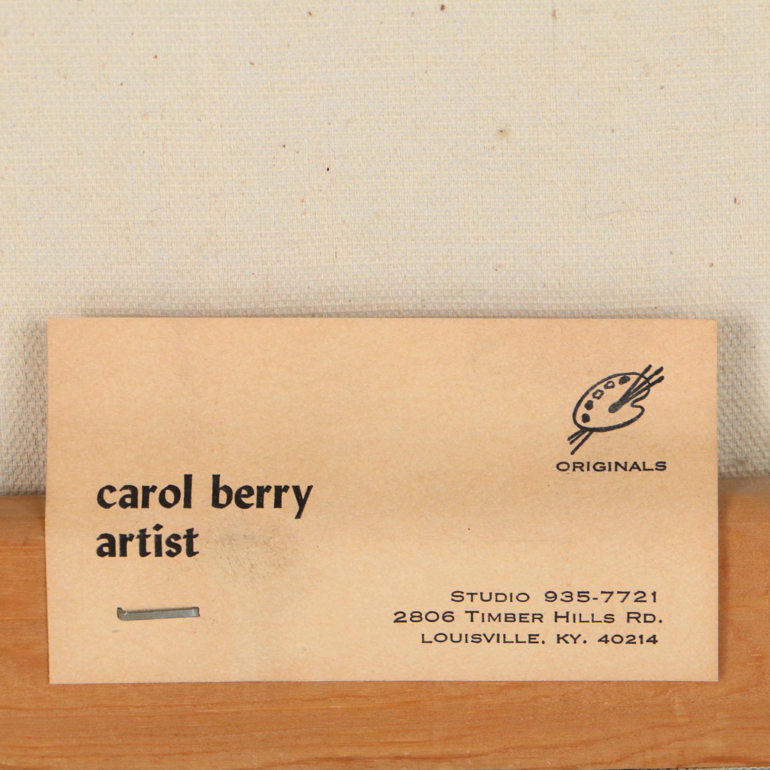 Carol Berry Oil Painting of Leaves, 1975