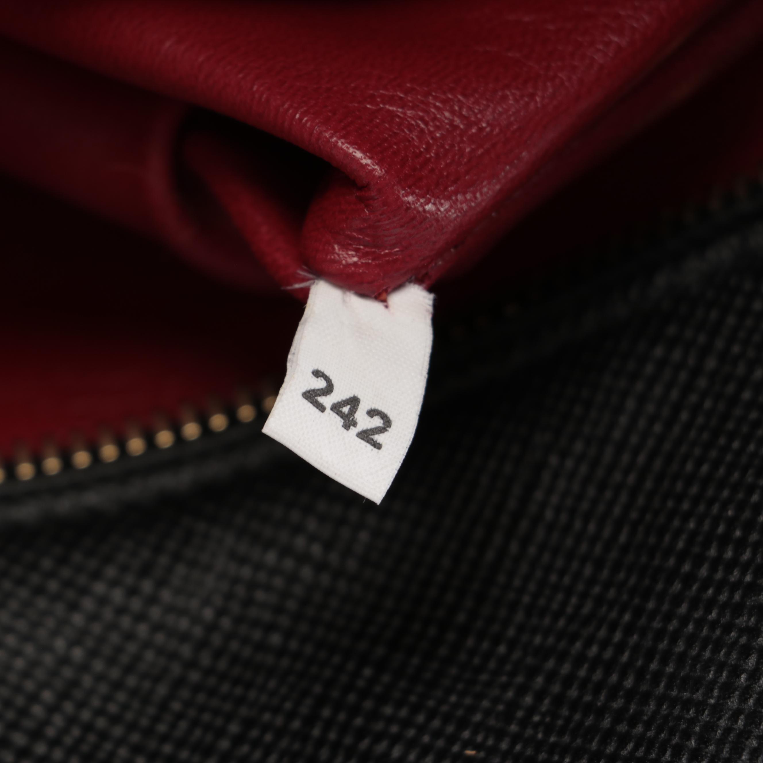 Prada Lux Double-Zip Medium Tote Bag in Black Saffiano Leather