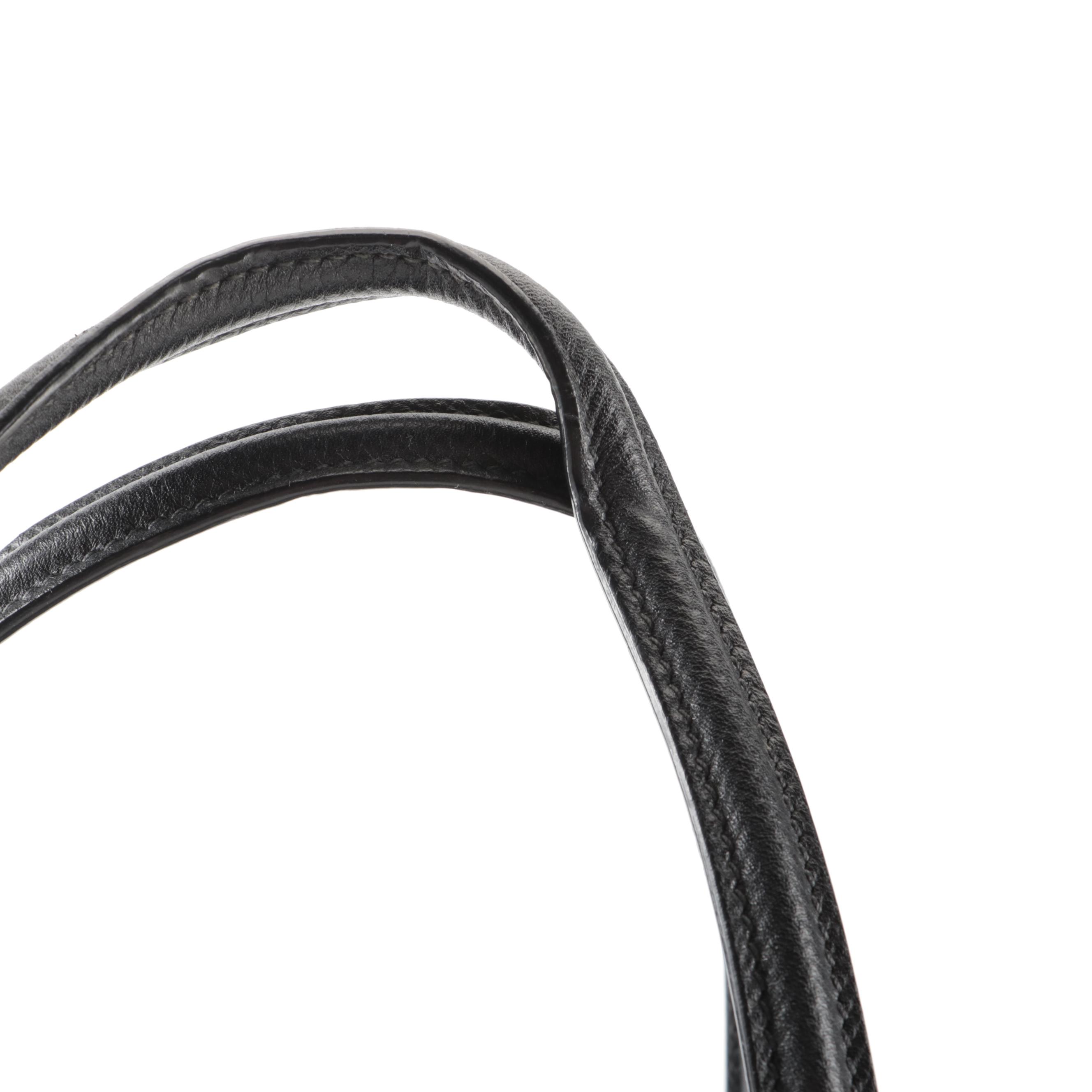 Prada Lux Double-Zip Medium Tote Bag in Black Saffiano Leather