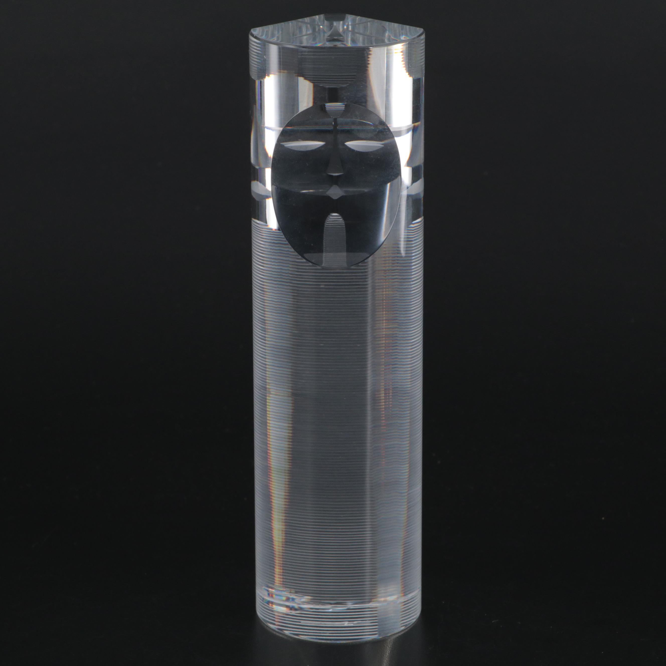 Fumio Sasa for Hoya Museum Collection "Faces" Crystal Sculpture