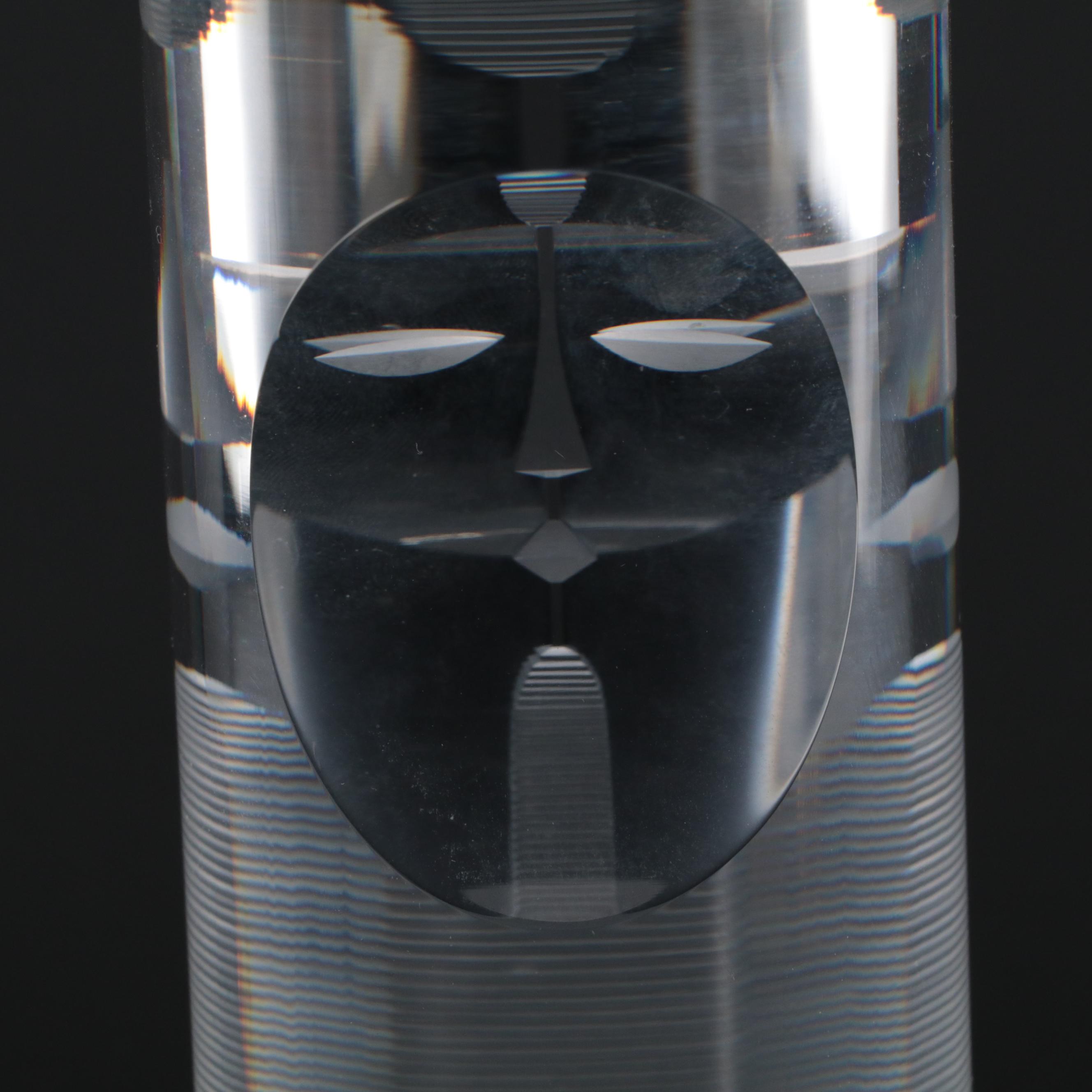 Fumio Sasa for Hoya Museum Collection "Faces" Crystal Sculpture