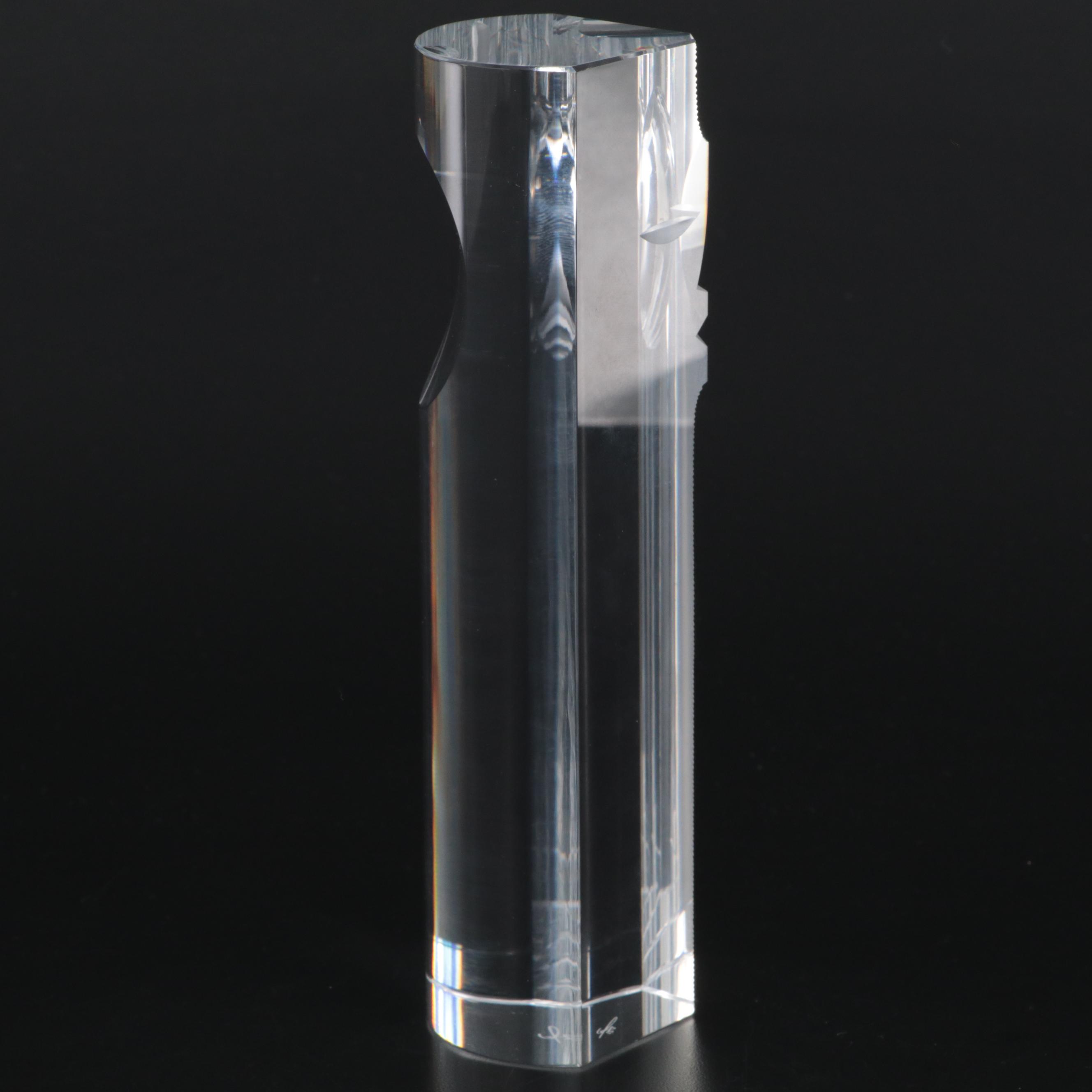 Fumio Sasa for Hoya Museum Collection "Faces" Crystal Sculpture